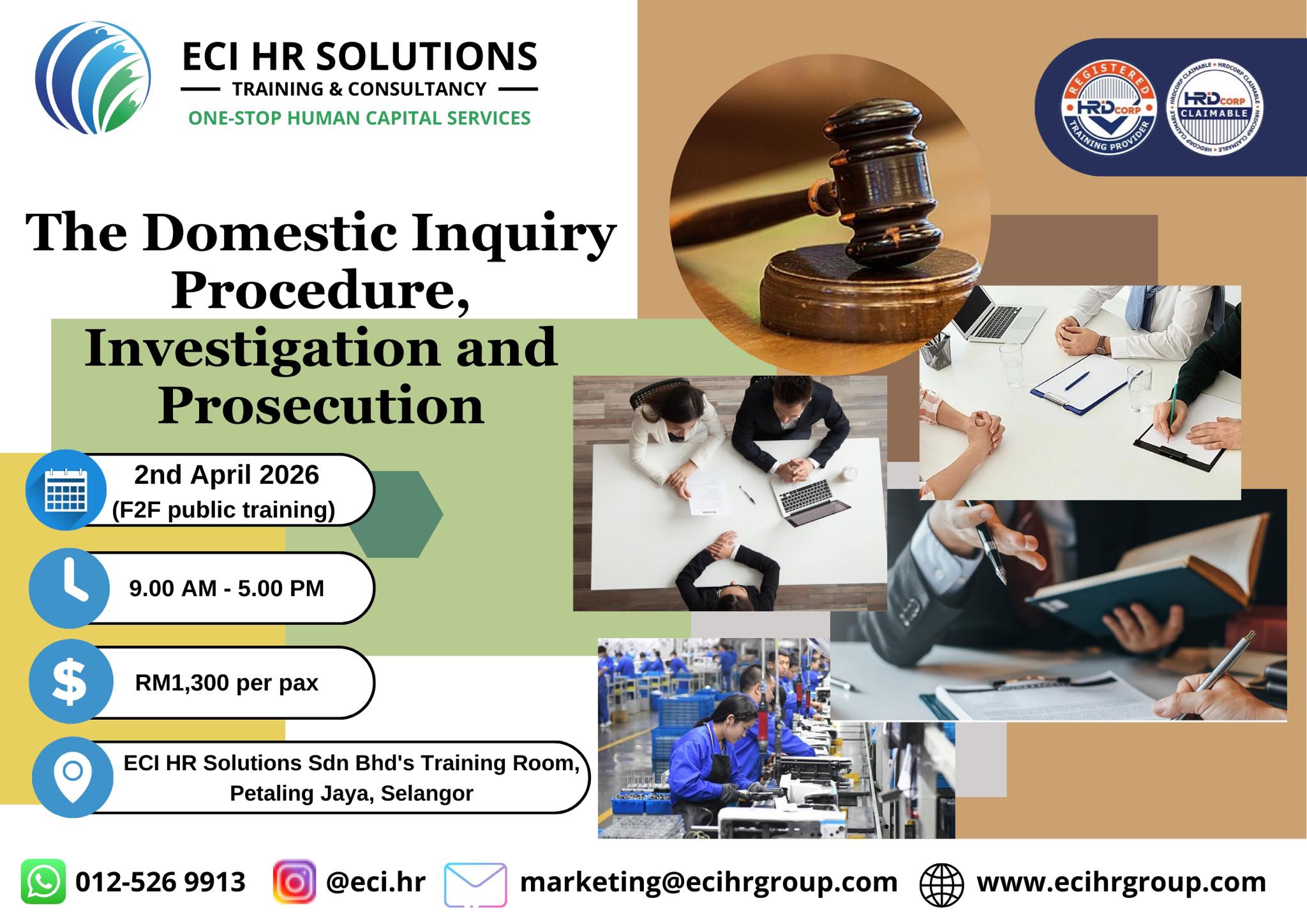 ECI - 🚀Public HRDF claimable 1- day face to face workshop: “The ...