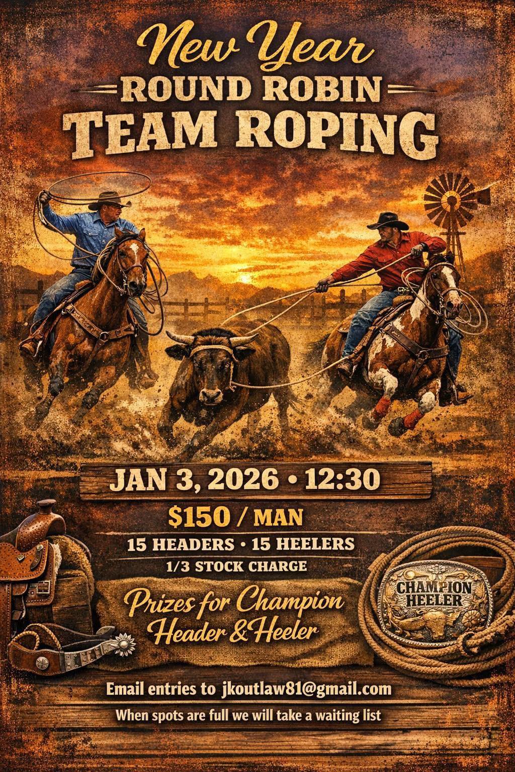 The Spokane - We’re at 9 headers, and 9 heelers for the new years ...