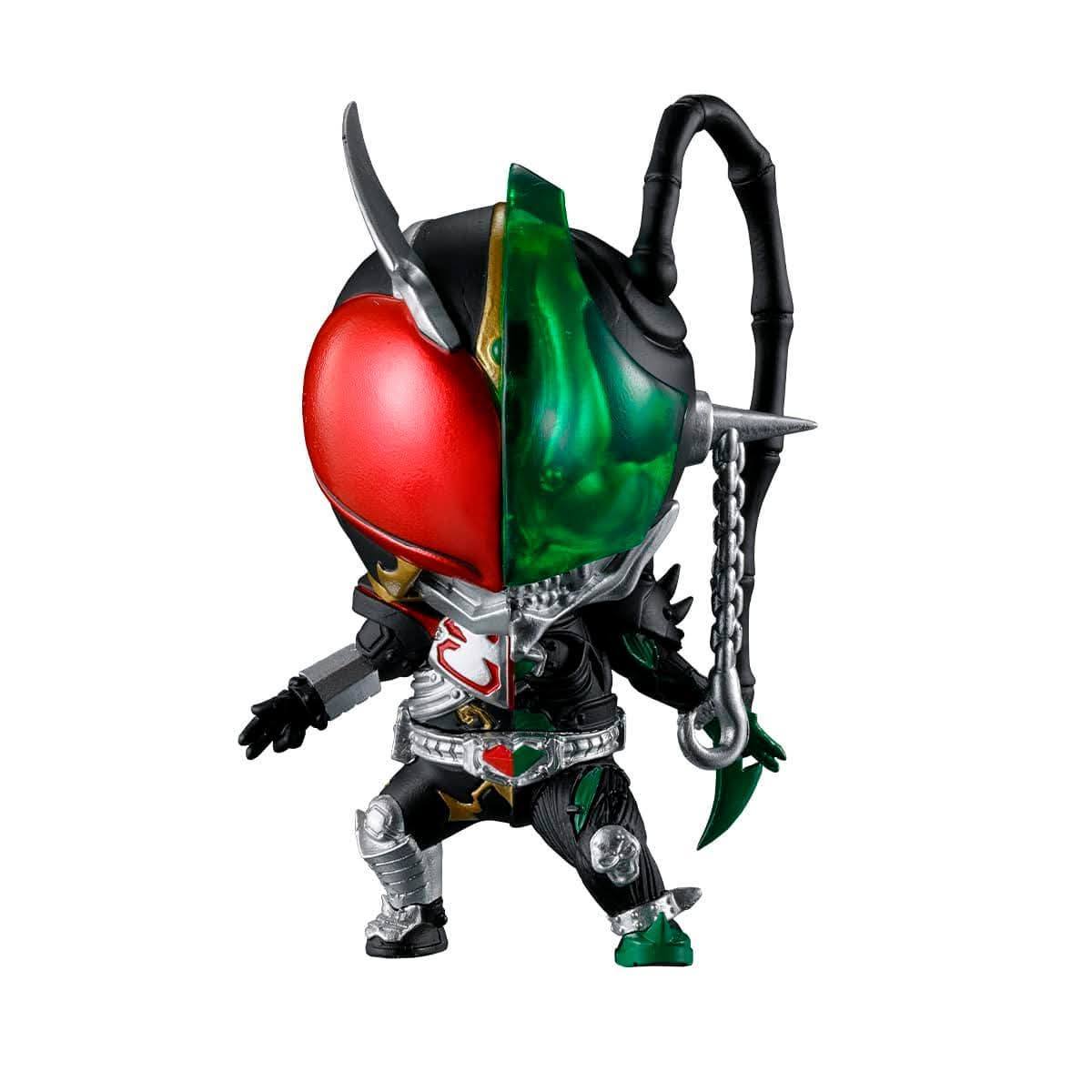Dual Face Kamen Rider art figures featuring Faiz, Chalice, and OOO