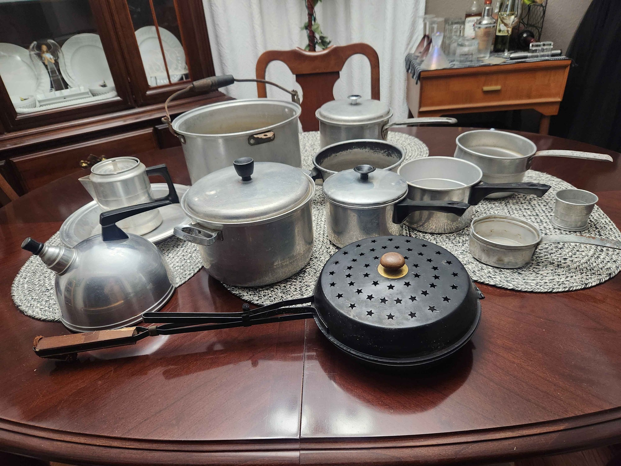 Vintage Cast Rite Ware Aluminum Dutch Oven Camping Pot w/ Lid and ...
