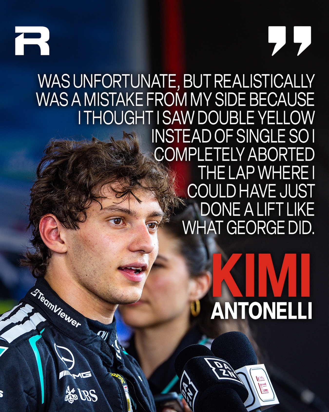 Antonelli had been provisionally on pole position after his first 