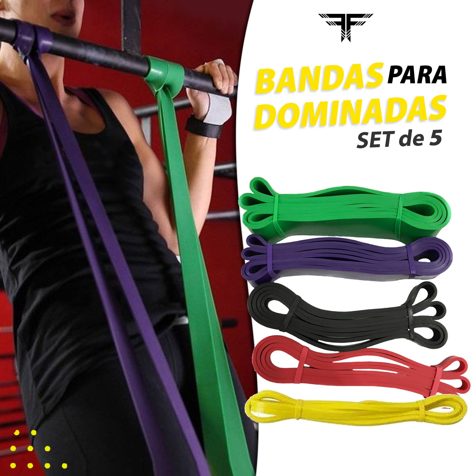 Juego De Bandas De Resistencia Para Dominadas - 4 Bandas Ajustables Con Reposapiés, Ideal Para Entrenar En Casa
