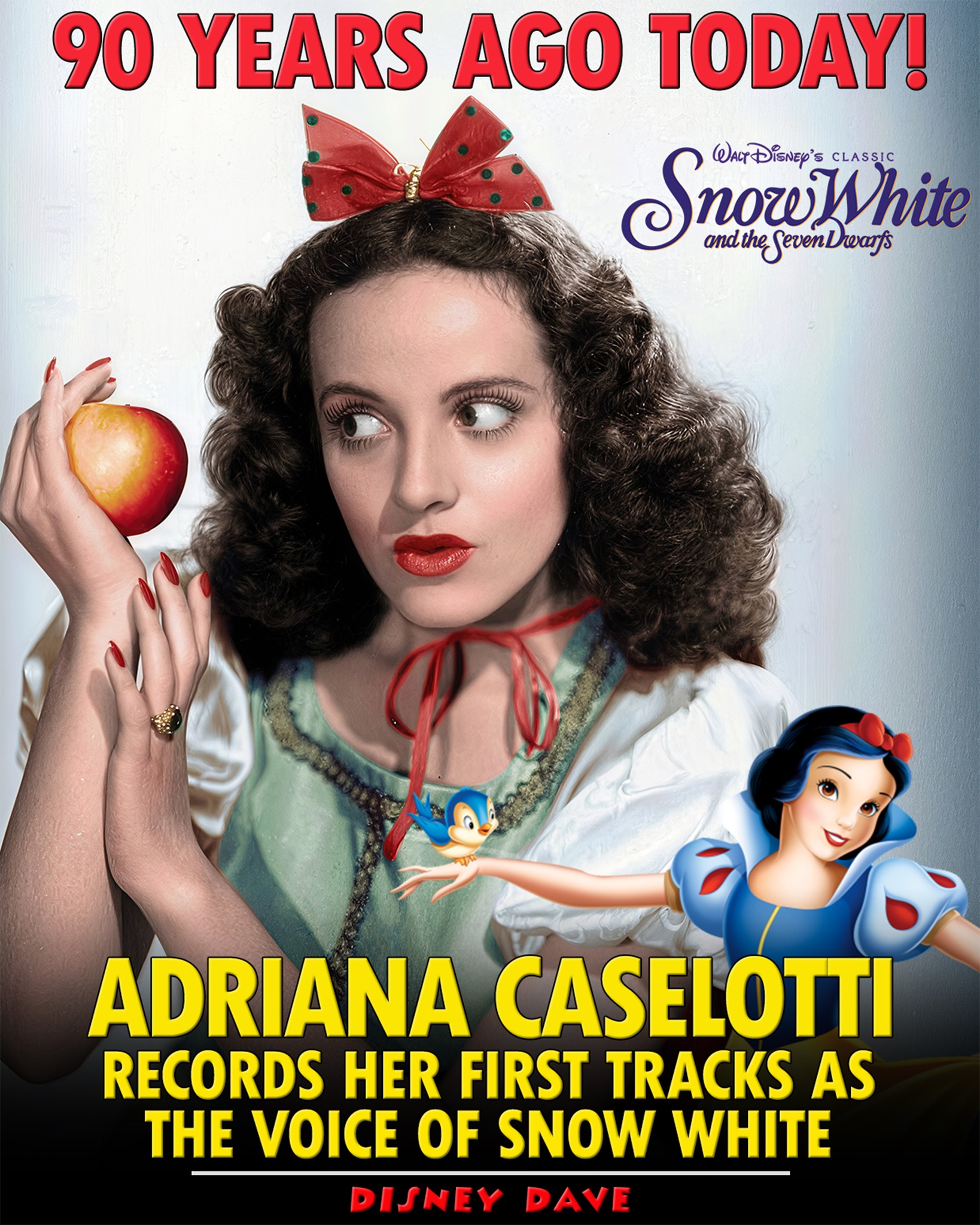 Disney - 90 Years Ago Today - The First Disney Princess Voice Was Born ...