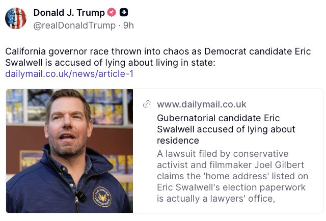 M.A. Rothman - 𝐂𝐀𝐋𝐈𝐅𝐎𝐑𝐍𝐈𝐀 𝐆𝐎𝐕𝐄𝐑𝐍𝐎𝐑 𝐑𝐀𝐂𝐄 𝐉𝐔𝐒𝐓 𝐄𝐗𝐏𝐋𝐎𝐃𝐄𝐃 ⁣⁣⁣... | Facebook