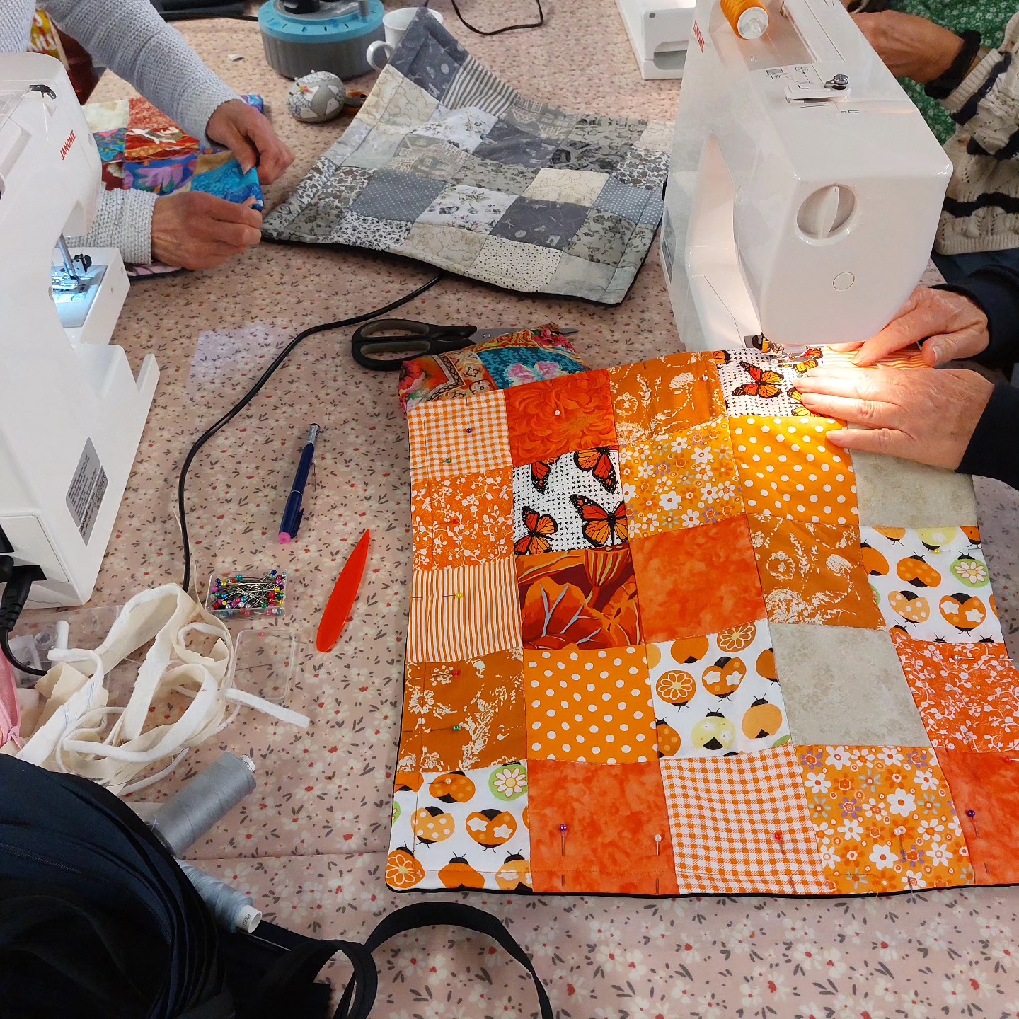 Shed - The last of 5 sessions learning to sew for 3 lovely ladies ...