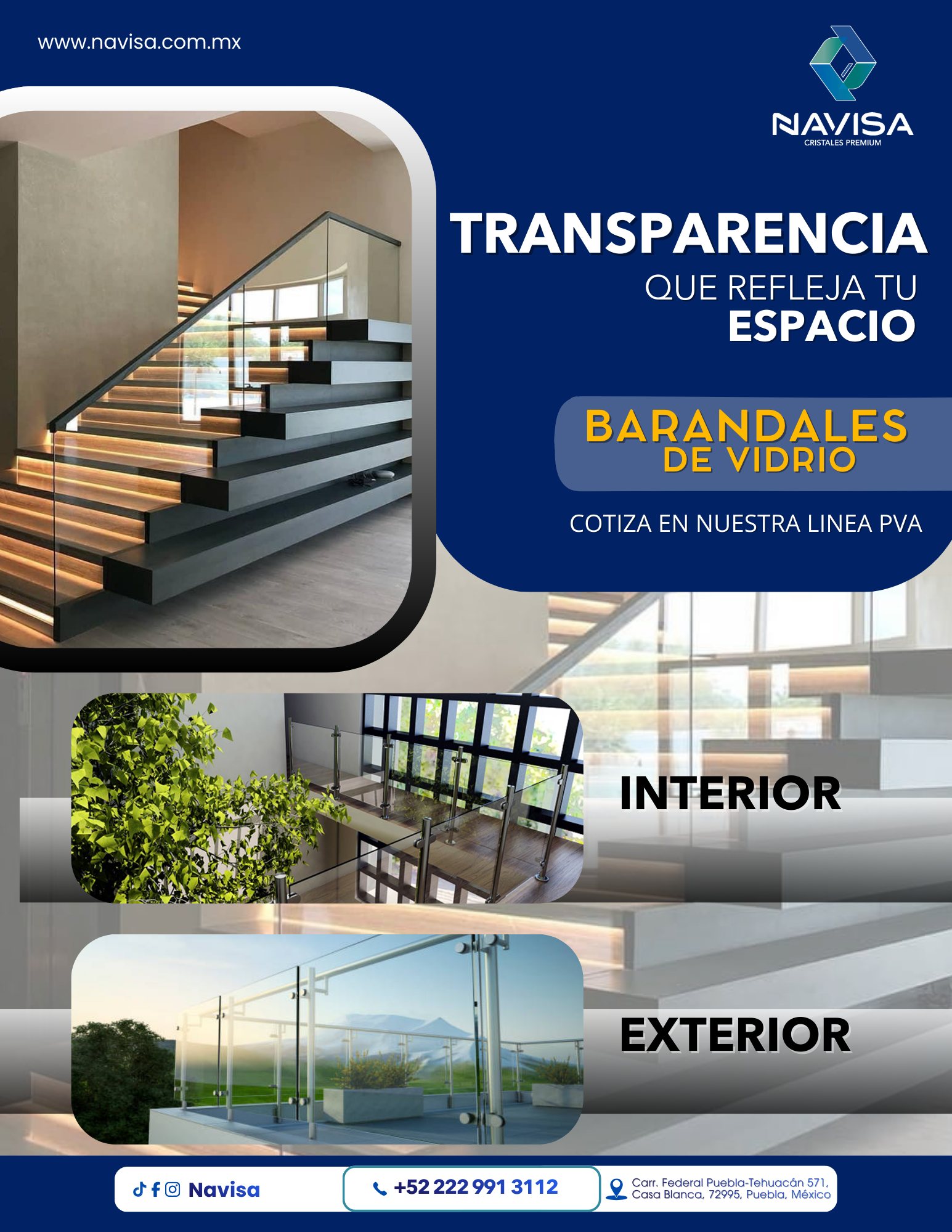 Navisa - Transparencia que refleja tu espacio Dale un toque moderno ...