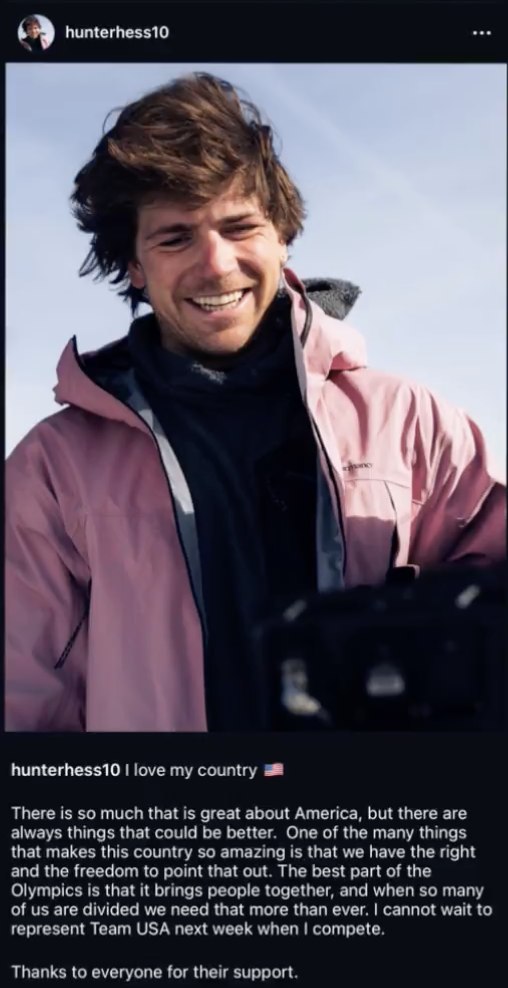 M.A. Rothman - American freestyle skier Hunter Hess... | Facebook