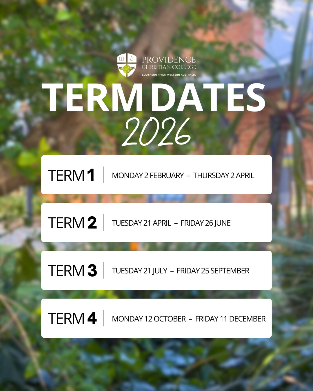 Providence - 2026 School Term Dates 🗓️ Mark your calendars for another ...