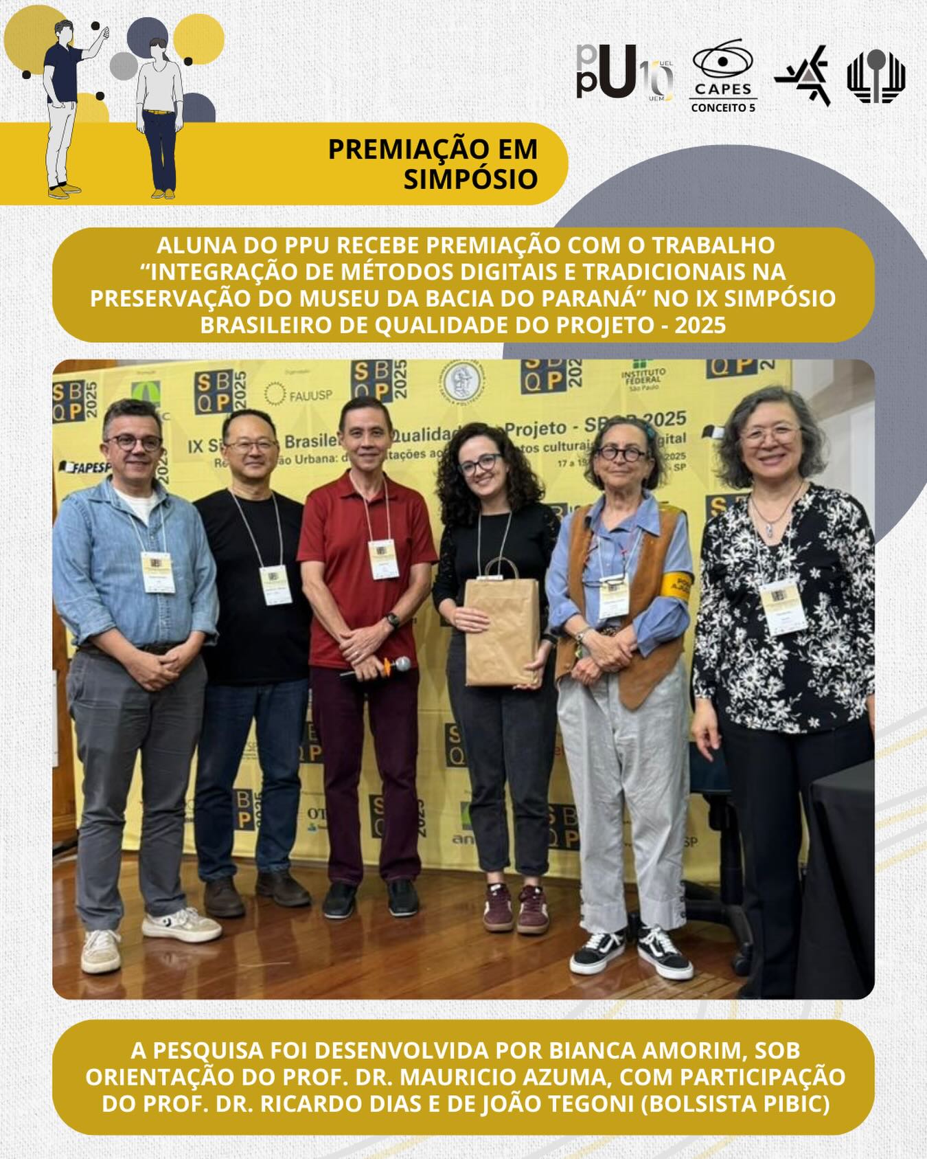 Programa - Equipe premiada no IX SBQP 2025. O trabalho “Integração de ...