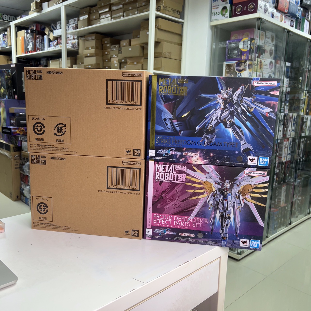 1 set 2) Metal Robot魂 Strike Freedom Gundam Type II & Proud