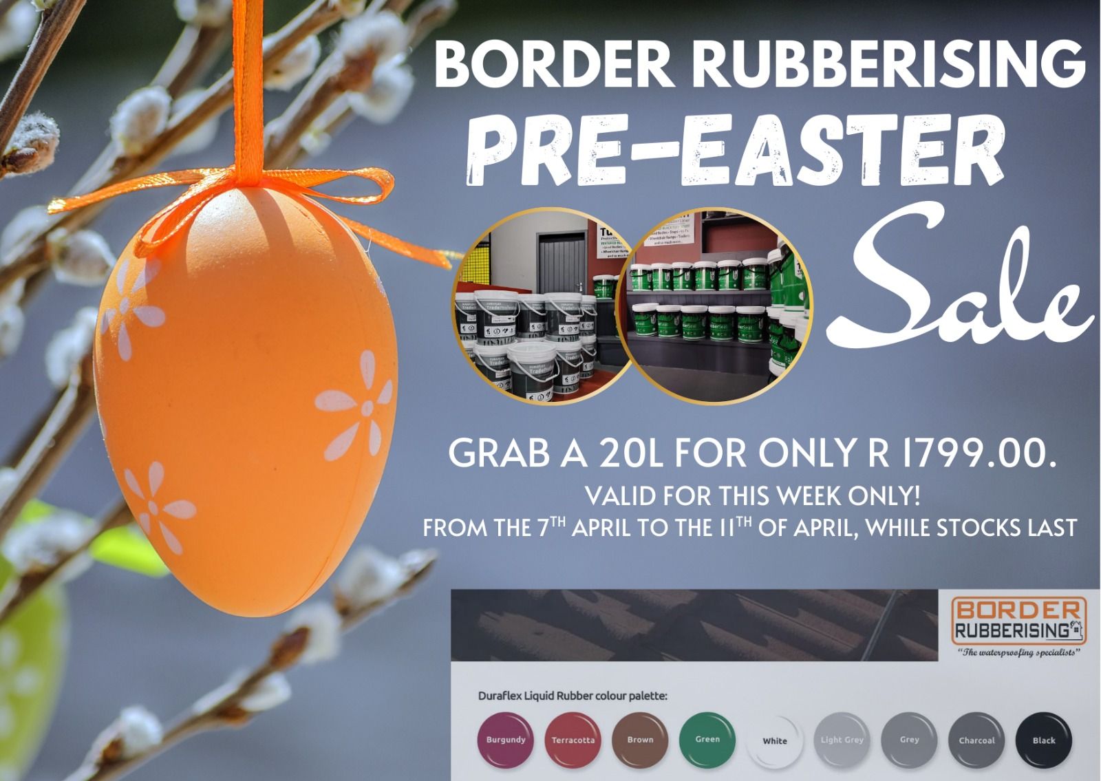 Border - Pre-Easter SALE at Border Rubberising!🚨 HOP in for a deal you ...