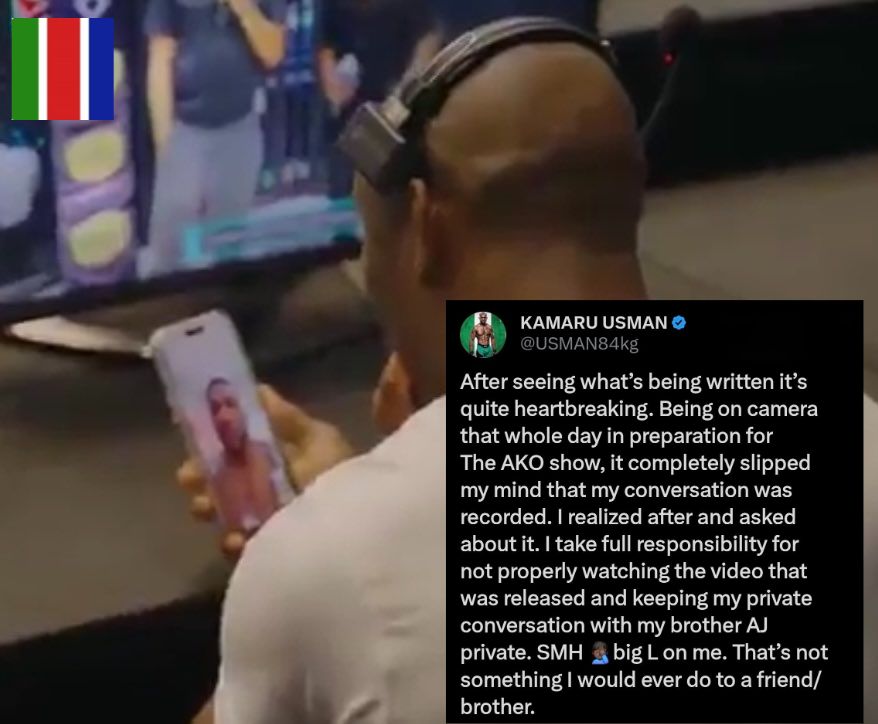 World - Kamaru Usman apologizes after sharing a private call with ...