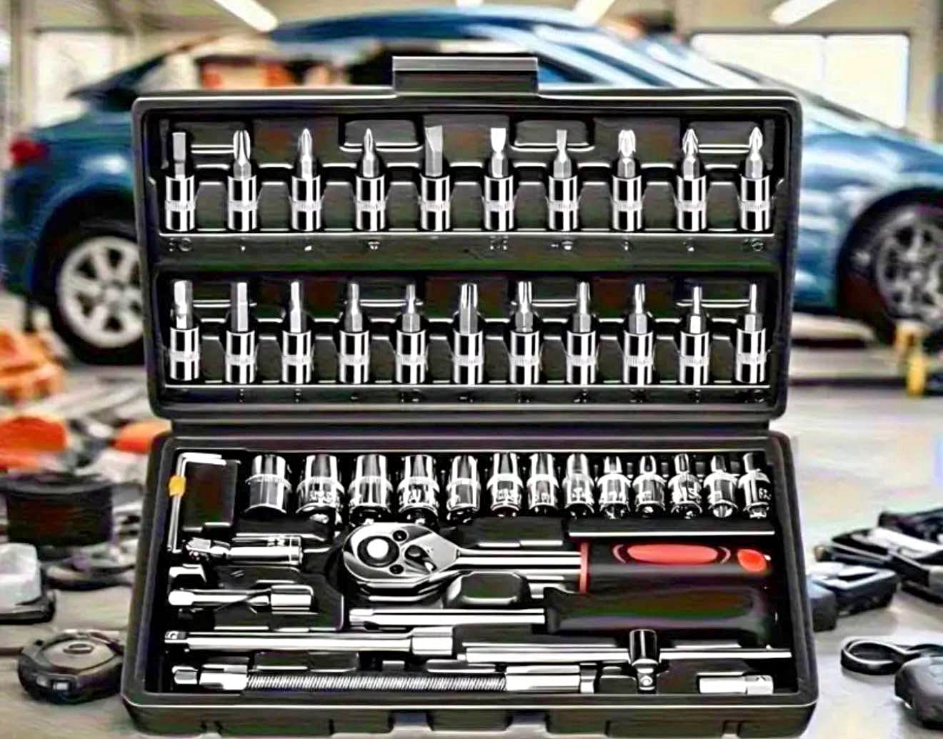 46-piece wrence socket set new car repairs home fix, mechanic North ...