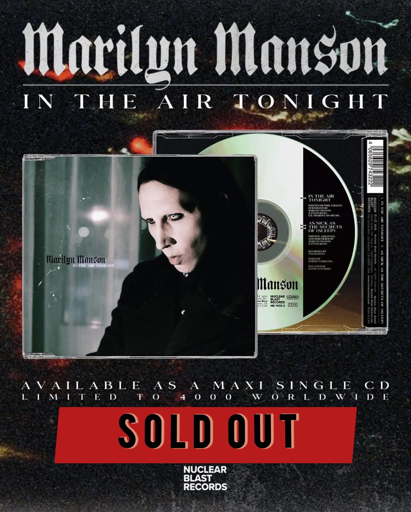 In The Air Tonight” limited picture disc vinyl. Also includes 