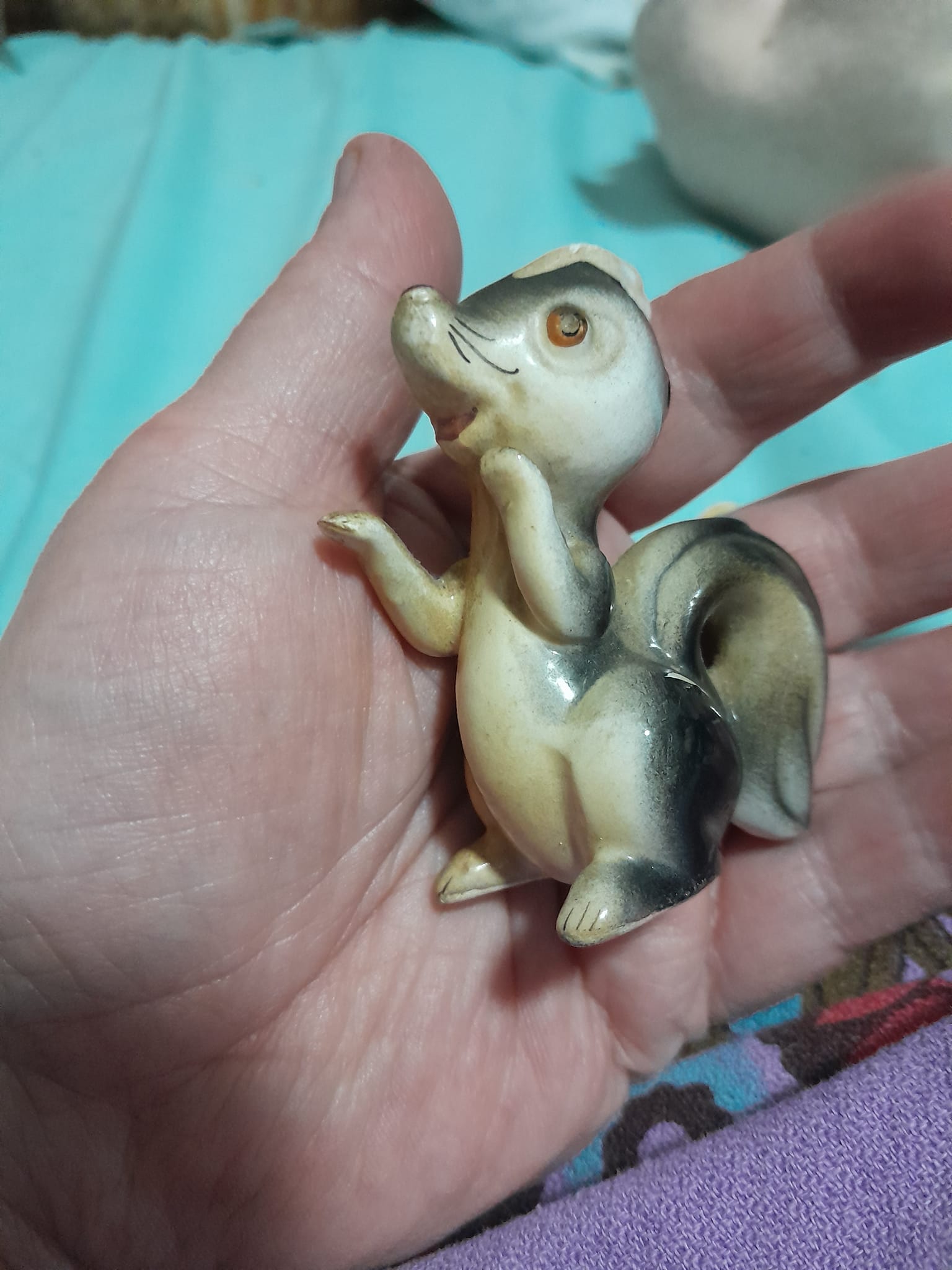 Skunk figurine from an antique store collection