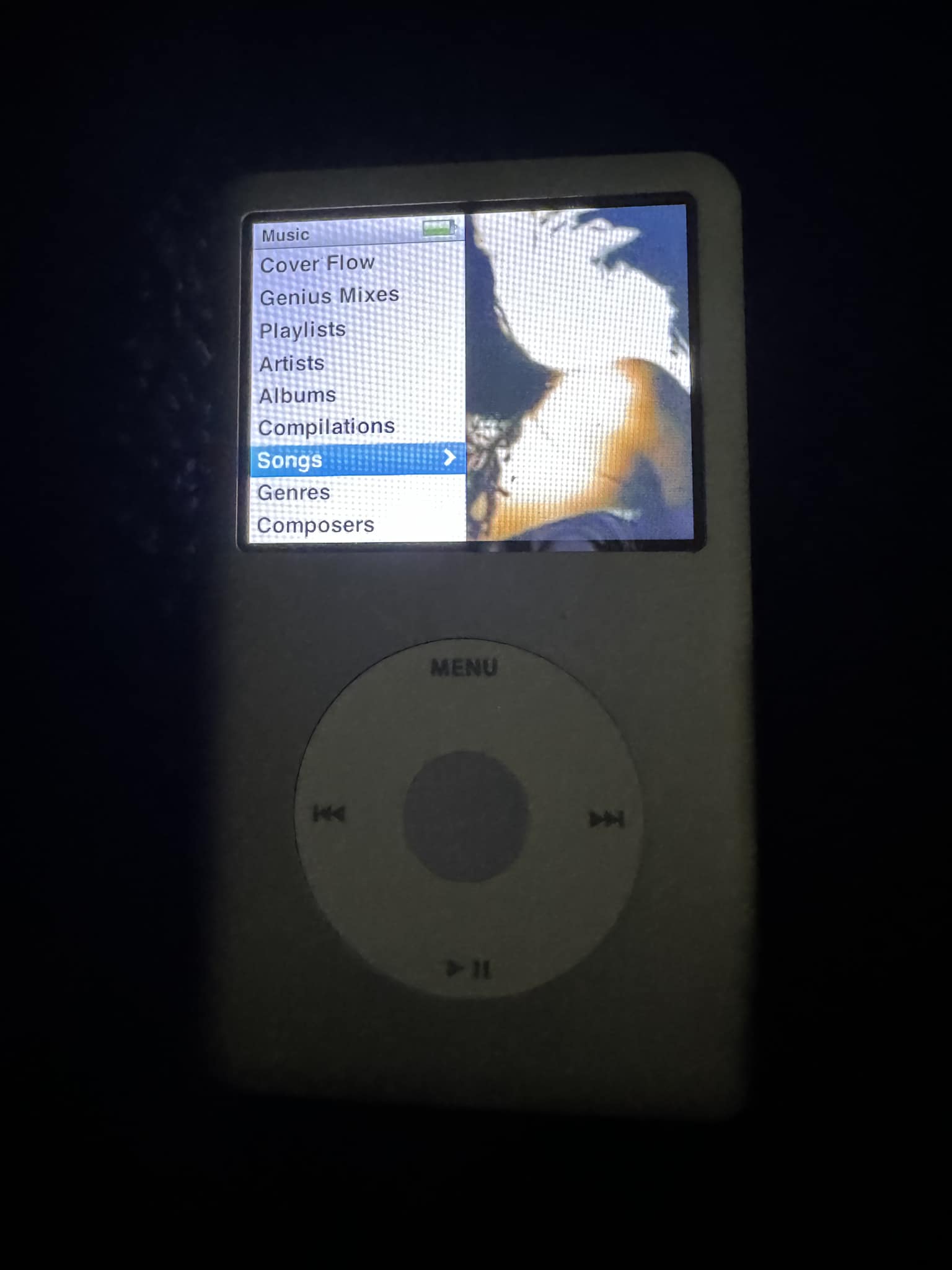 Upgraded iPod Classic with 160gb storage for Depeche Mode mixes