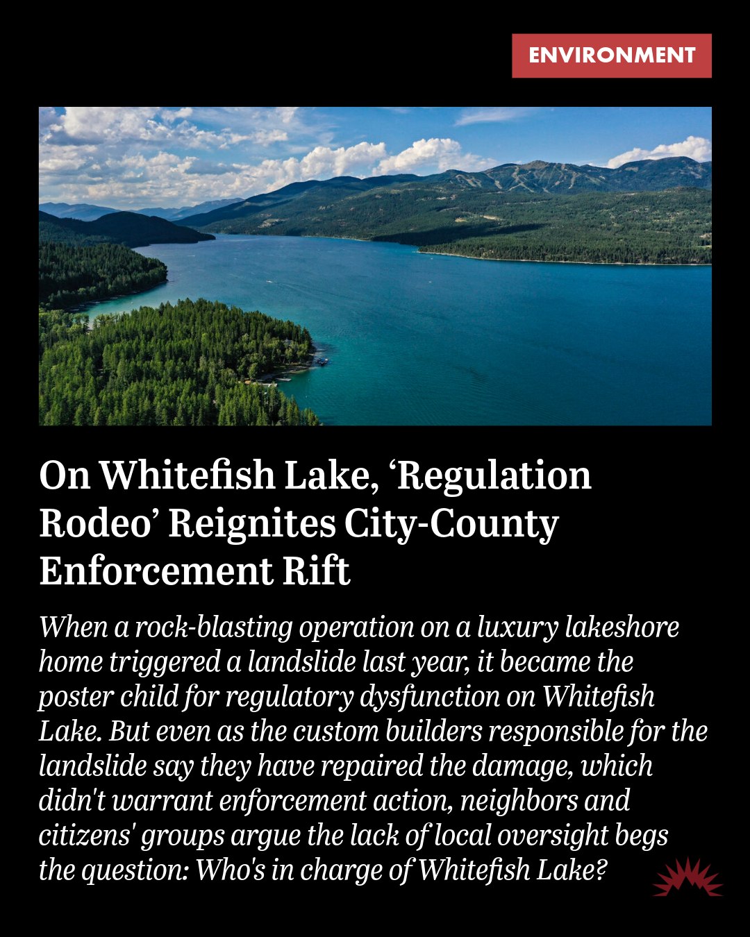 Flathead - 🏗️ A 2024 rock-blasting mishap on Whitefish Lake has ...