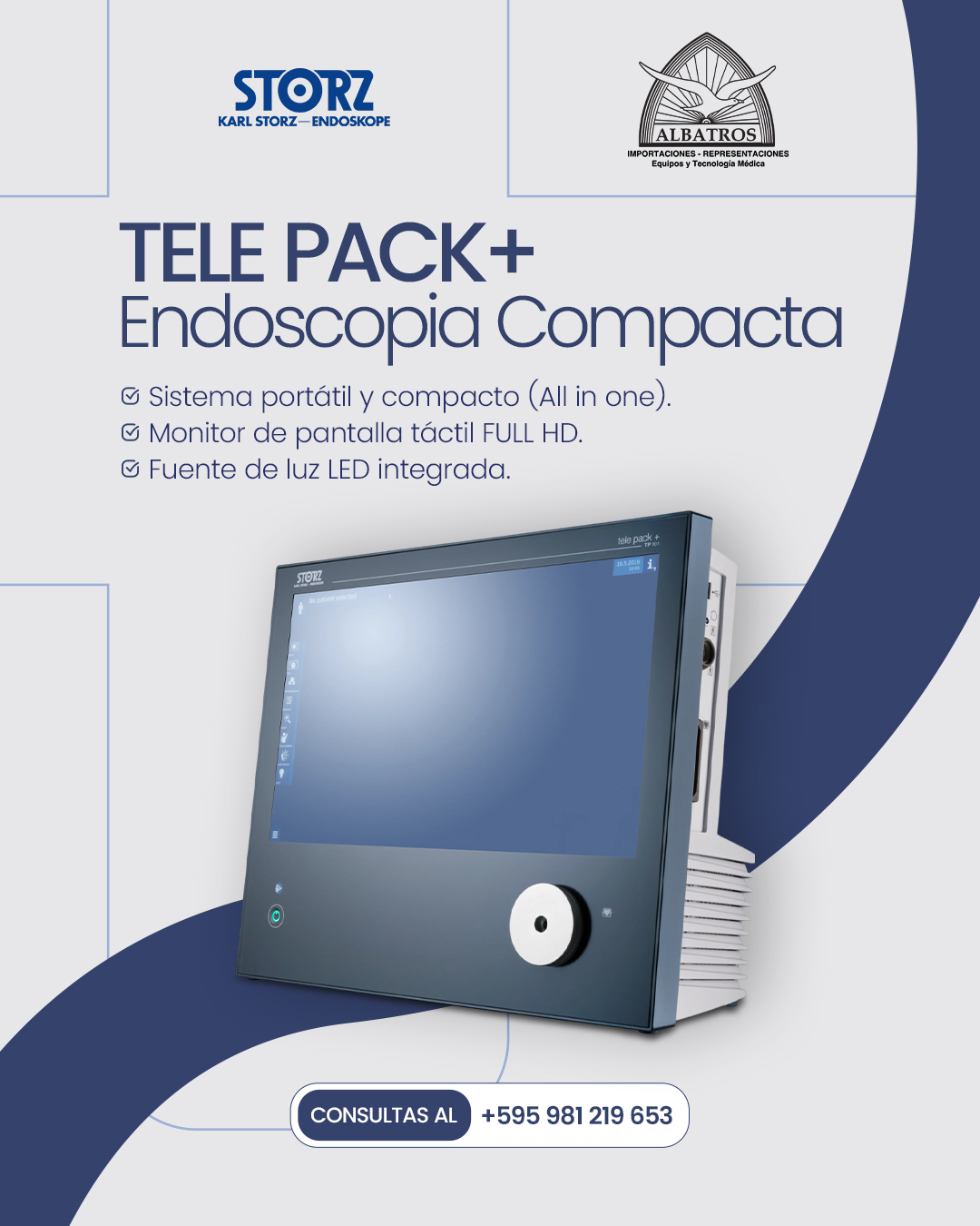 Albatros - TELE PACK+ Endoscopia compacta Almacenamiento de los datos ...