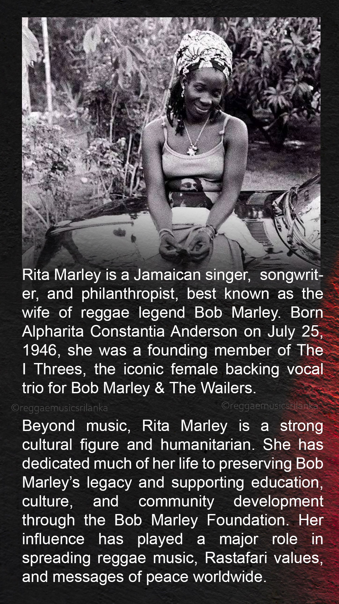 Reggae - Rita Marley 🌿 A powerful voice behind the reggae movement and ...