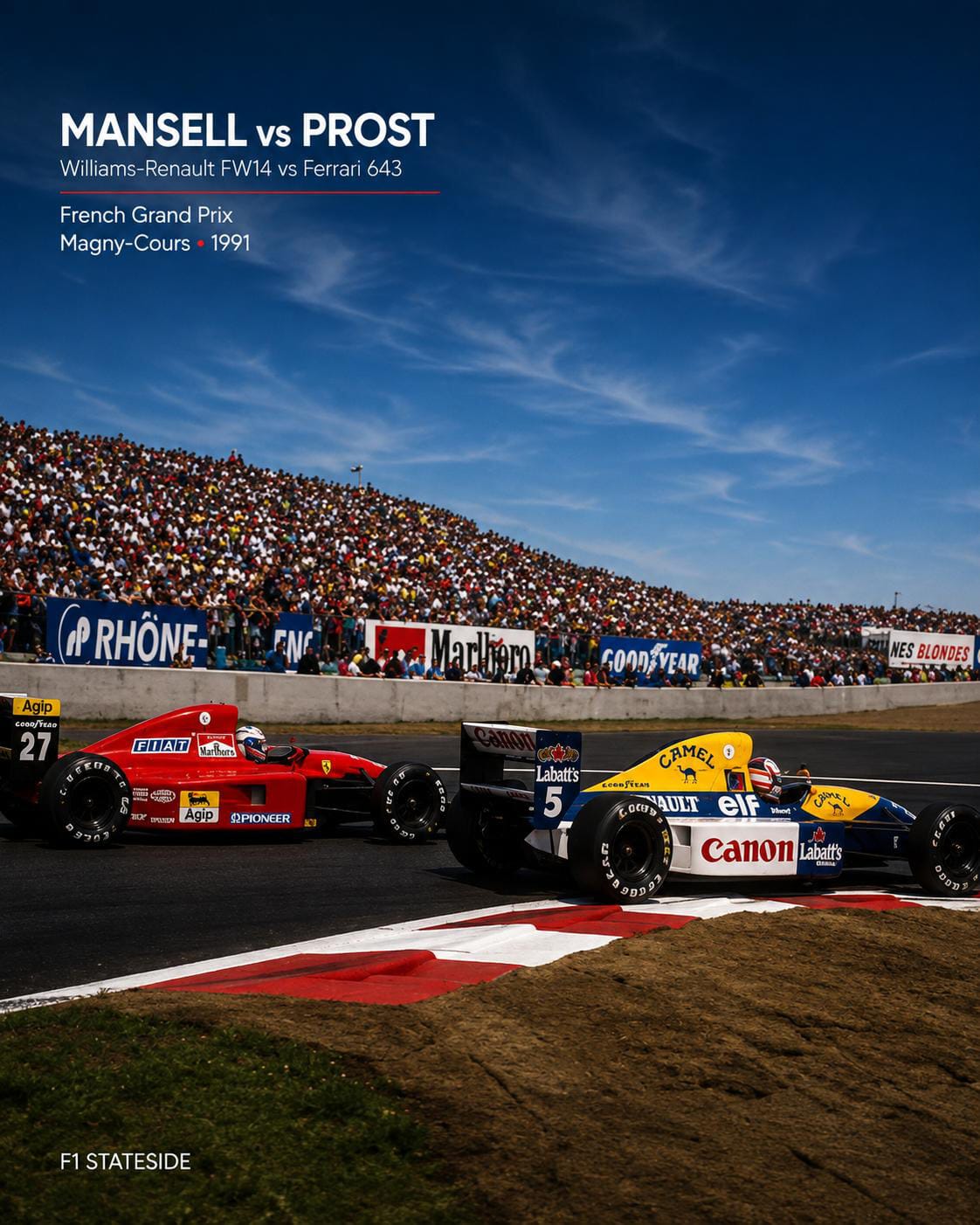 Alain Prost wins 1989 French Grand Prix after huge start accident