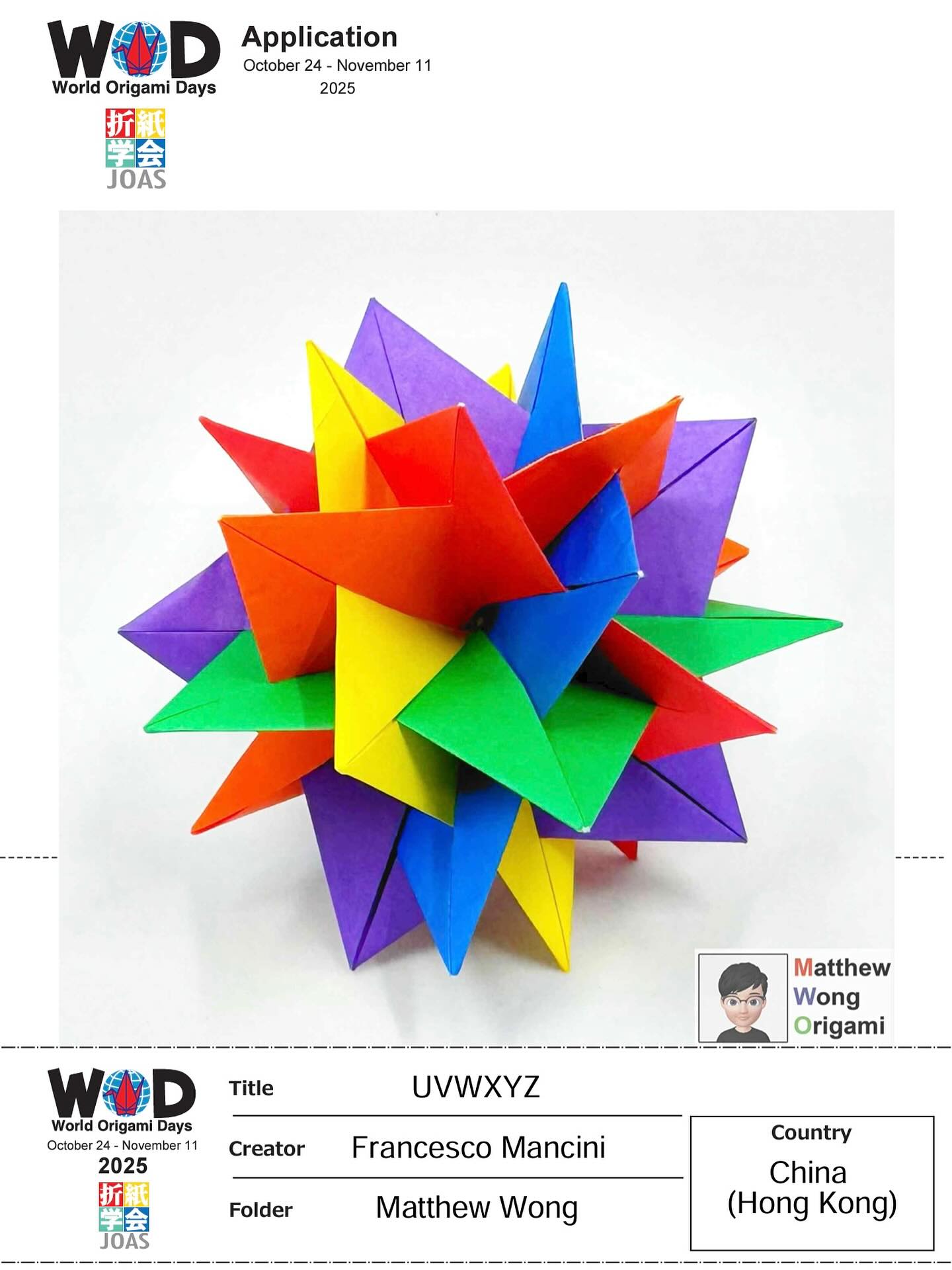 Matthew - Happy World Origami Days (WOD) 2025~🤩🥳👍🏻👏🏻🎉🎊 . 🪹🌟🌟 Nested ...