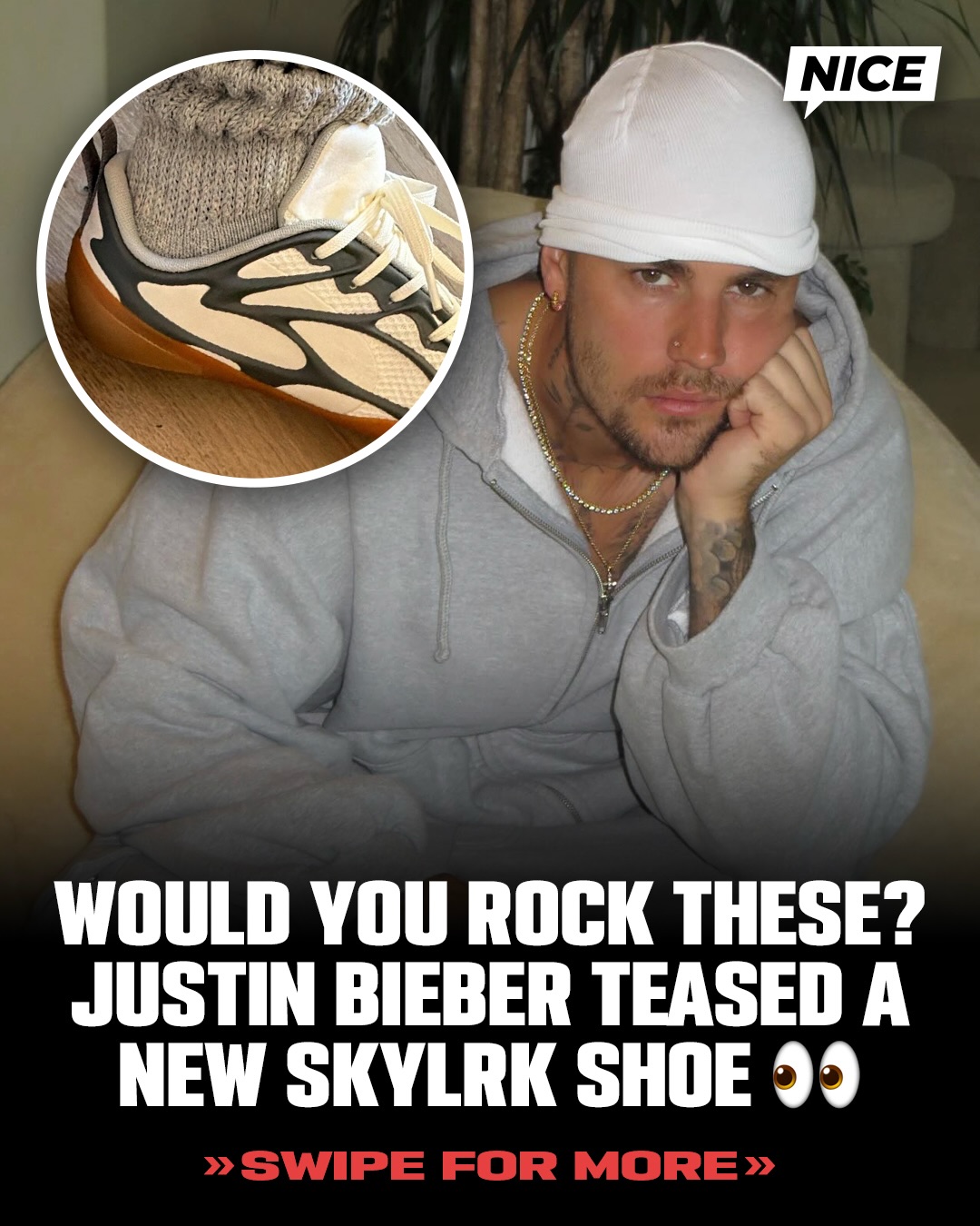 Justin Bieber shared some early samples of a new @skylrk model