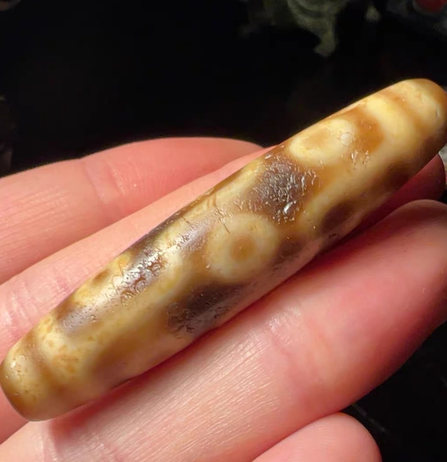 有故事的至純至尊九眼老天珠千年故事，七宝之首千年至纯天珠九眼大尺寸