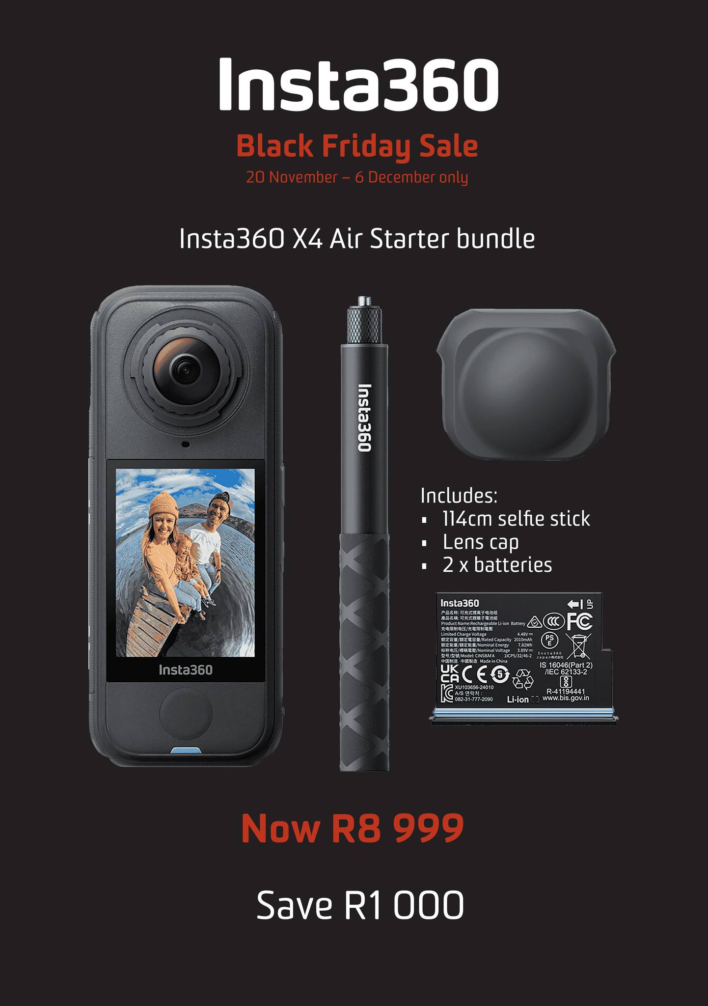 ? Black Friday just got even better! Get the Insta360 X4 Air 