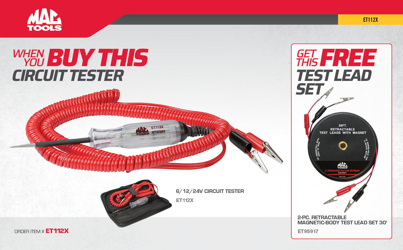 Buy the Circuit Tester and get the Test Lead Set for FREE. Check