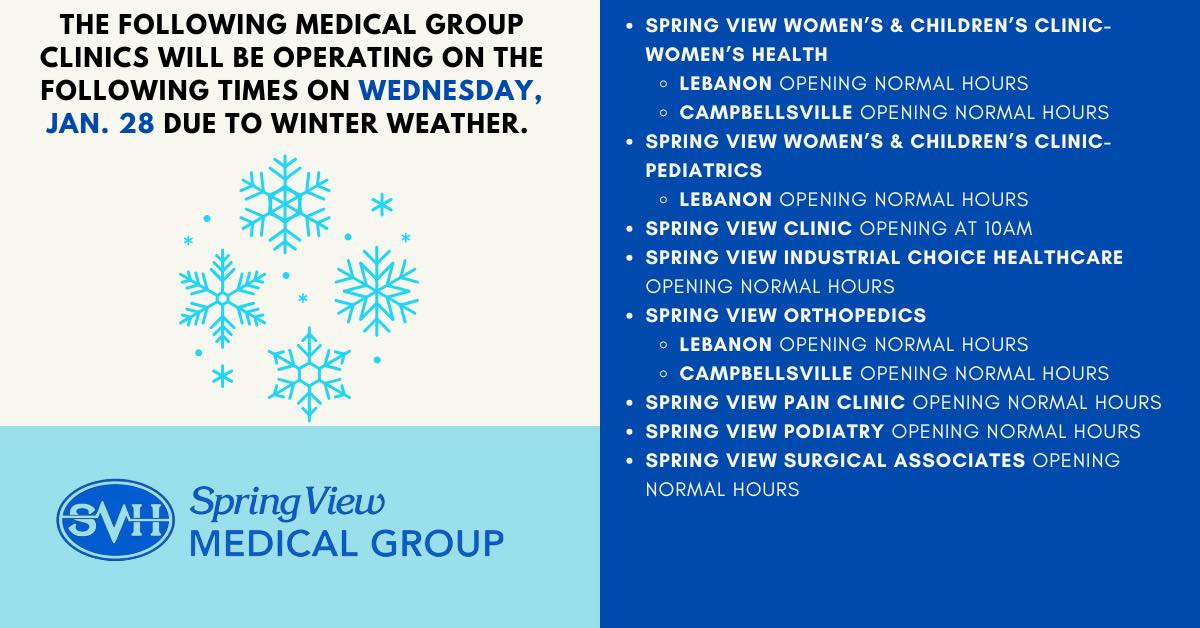 📣 Clinic Hours Update for... - Spring View Medical Group | Facebook