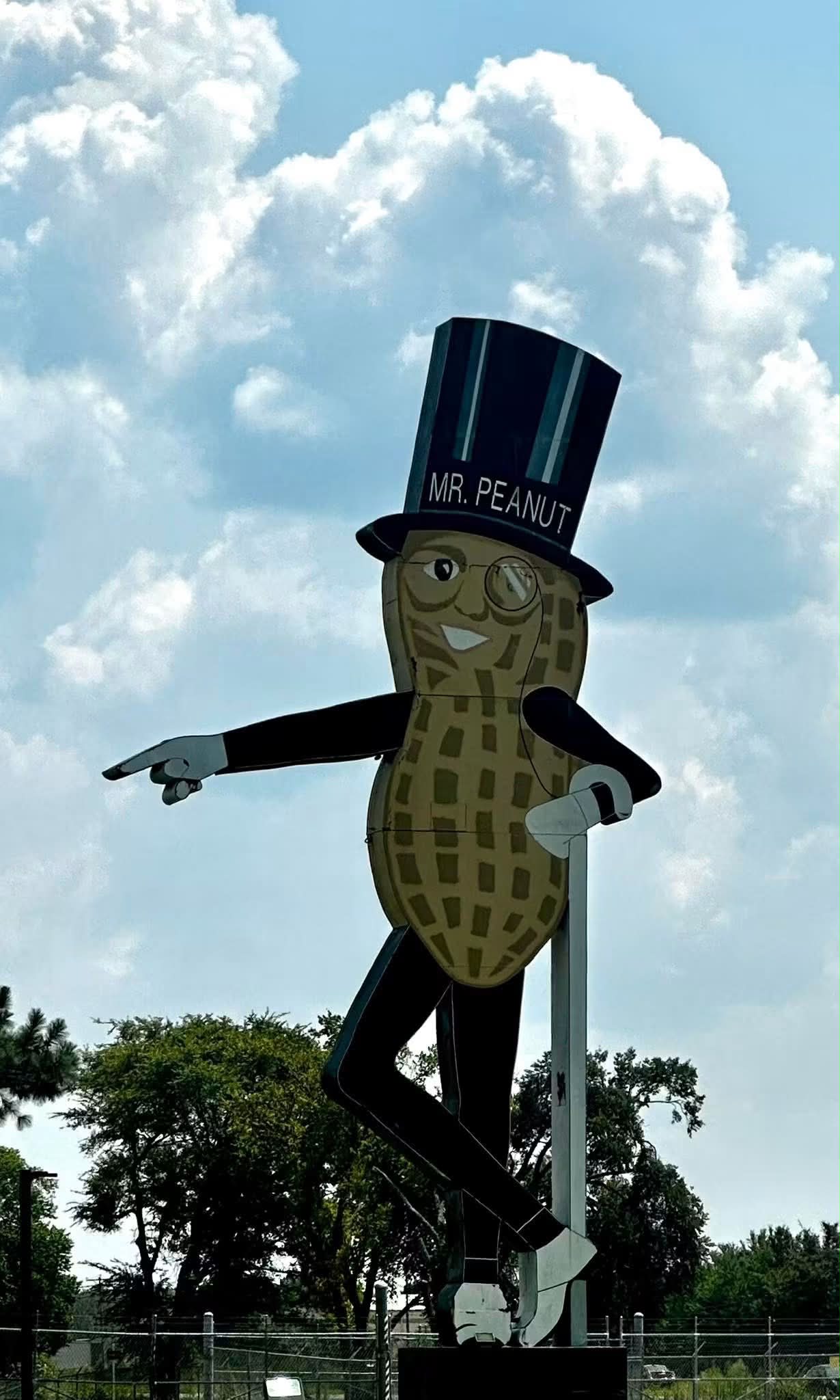 Mister Peanut statue in Fort Smith, Arkansas
