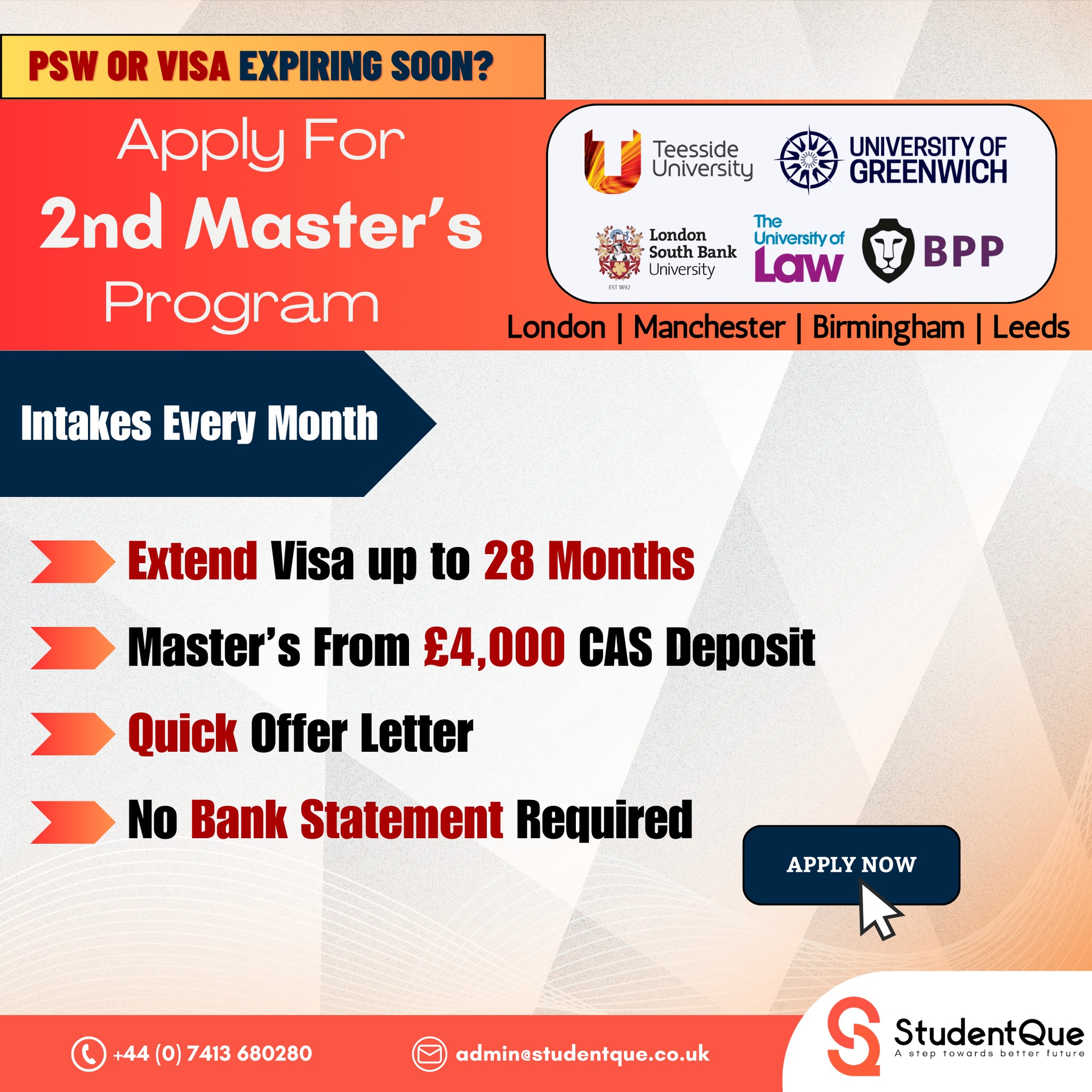 StudentQue - 🎯 𝐃𝐨𝐧’𝐭 𝐋𝐞𝐭 𝐘𝐨𝐮𝐫 𝐏𝐒𝐖 𝐨𝐫 𝐒𝐭𝐮𝐝𝐞𝐧𝐭 𝐕𝐢𝐬𝐚 𝐄𝐱𝐩𝐢𝐫𝐞!... | Facebook