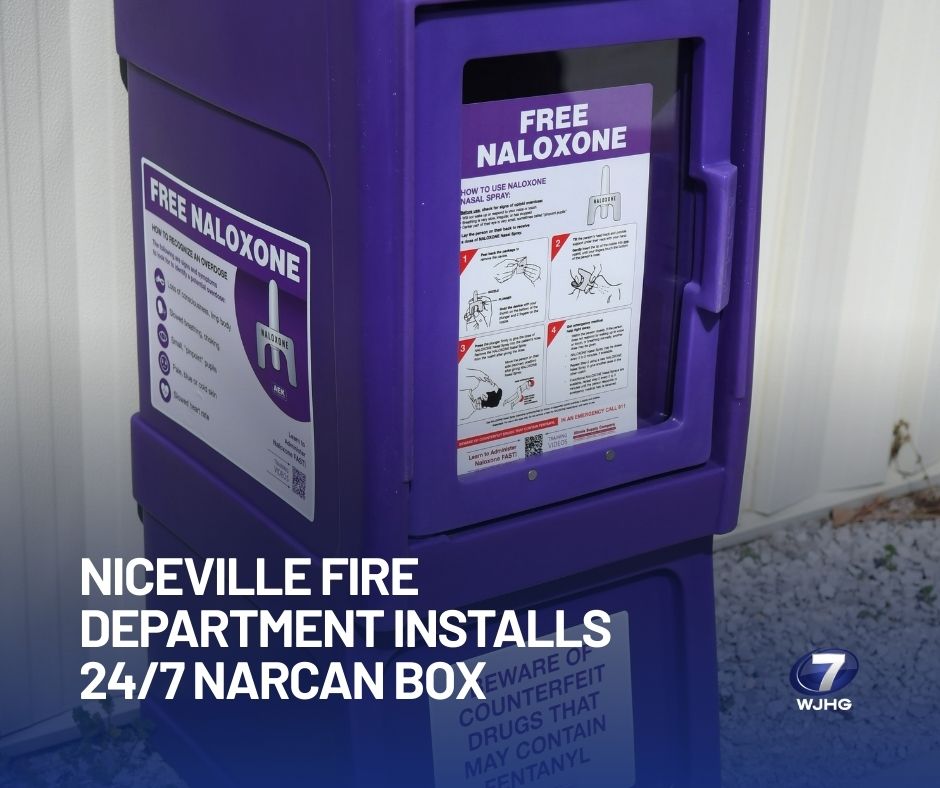 WECP-TV - The Narcan distribution box contains nasal spray doses, step ...
