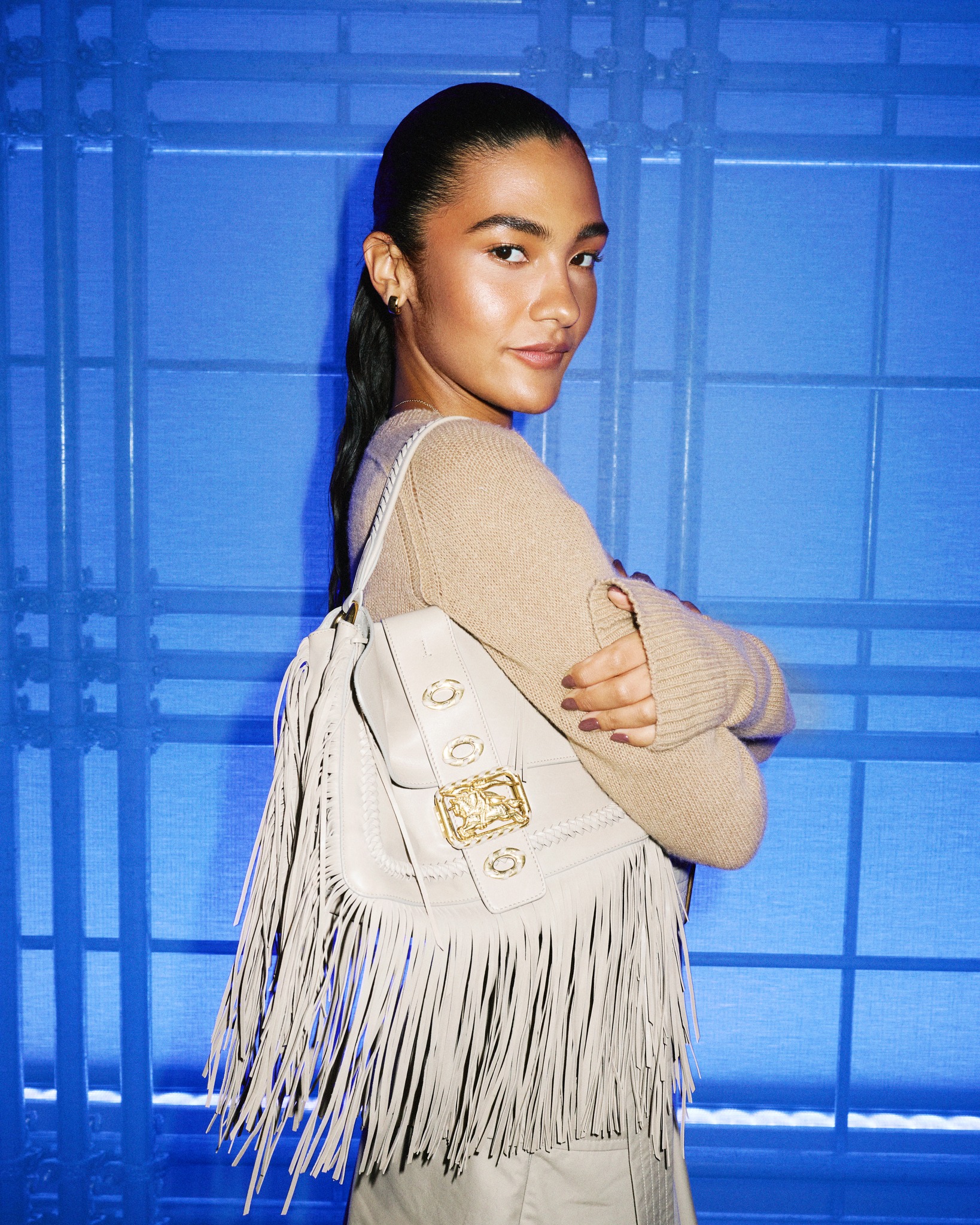 Olivia Dean at the Burberry Winter 2026 show​ brby.co/1zgvKw