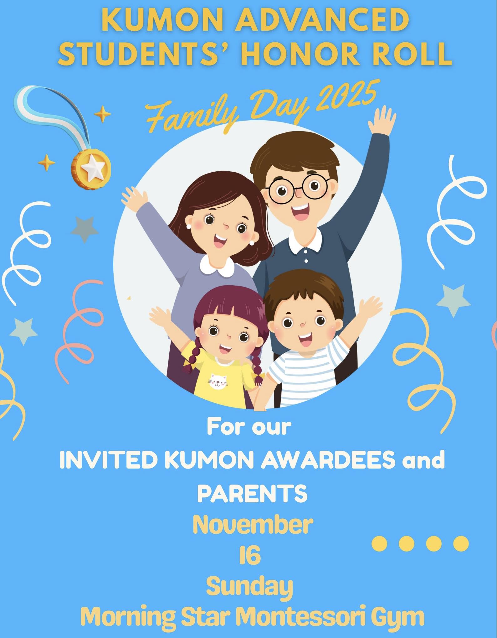 Kumon - 📣 ANNOUNCEMENT for our INVITED KUMON AWARDEES and PARENTS ...