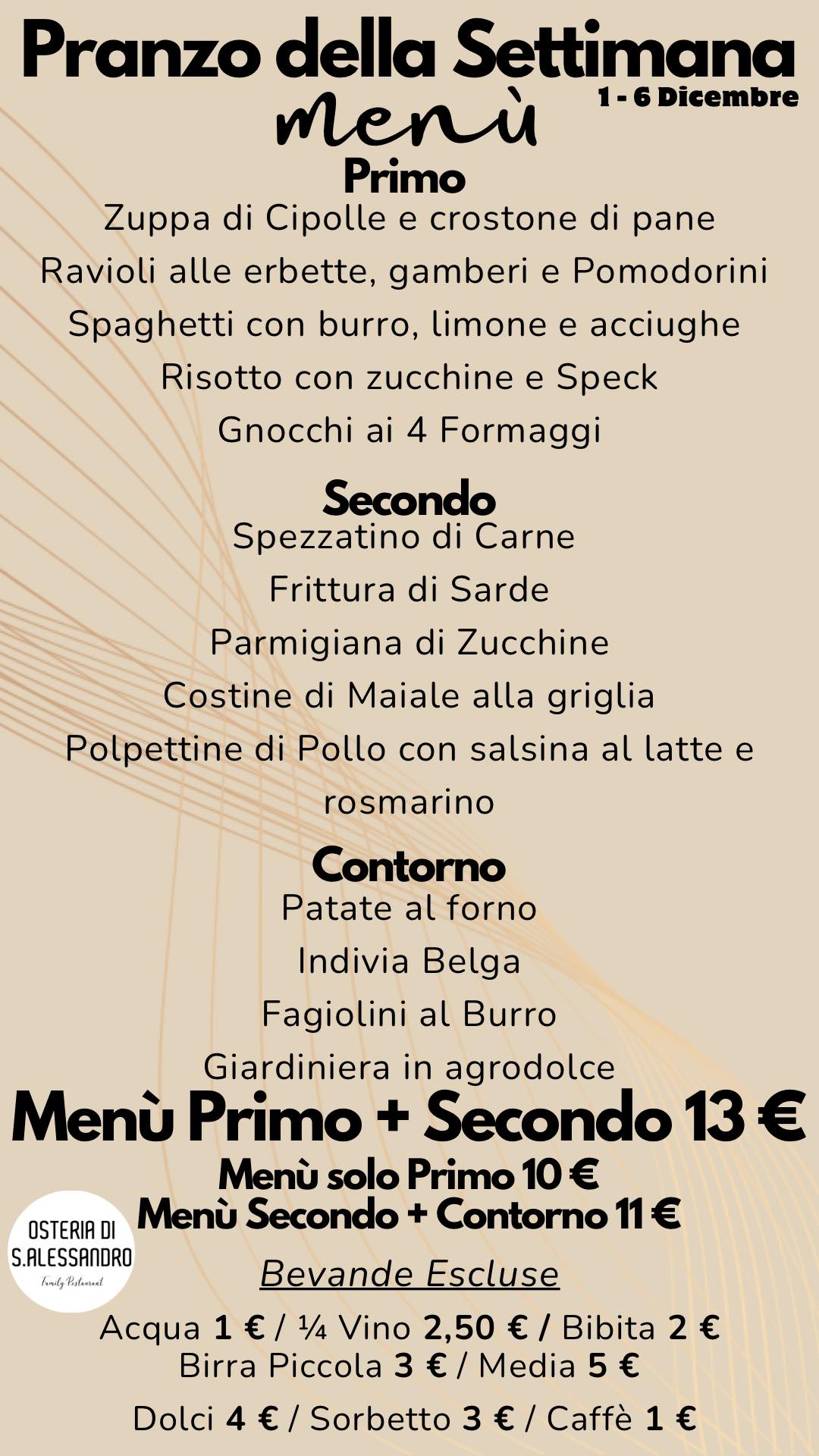 Osteria - ☁️ 𝗕𝗨𝗢𝗡 𝗠𝗘𝗥𝗖𝗢𝗟𝗘𝗗𝗜 !!! 🍁 Vi aspettiamo a pranzo con il nostro ...