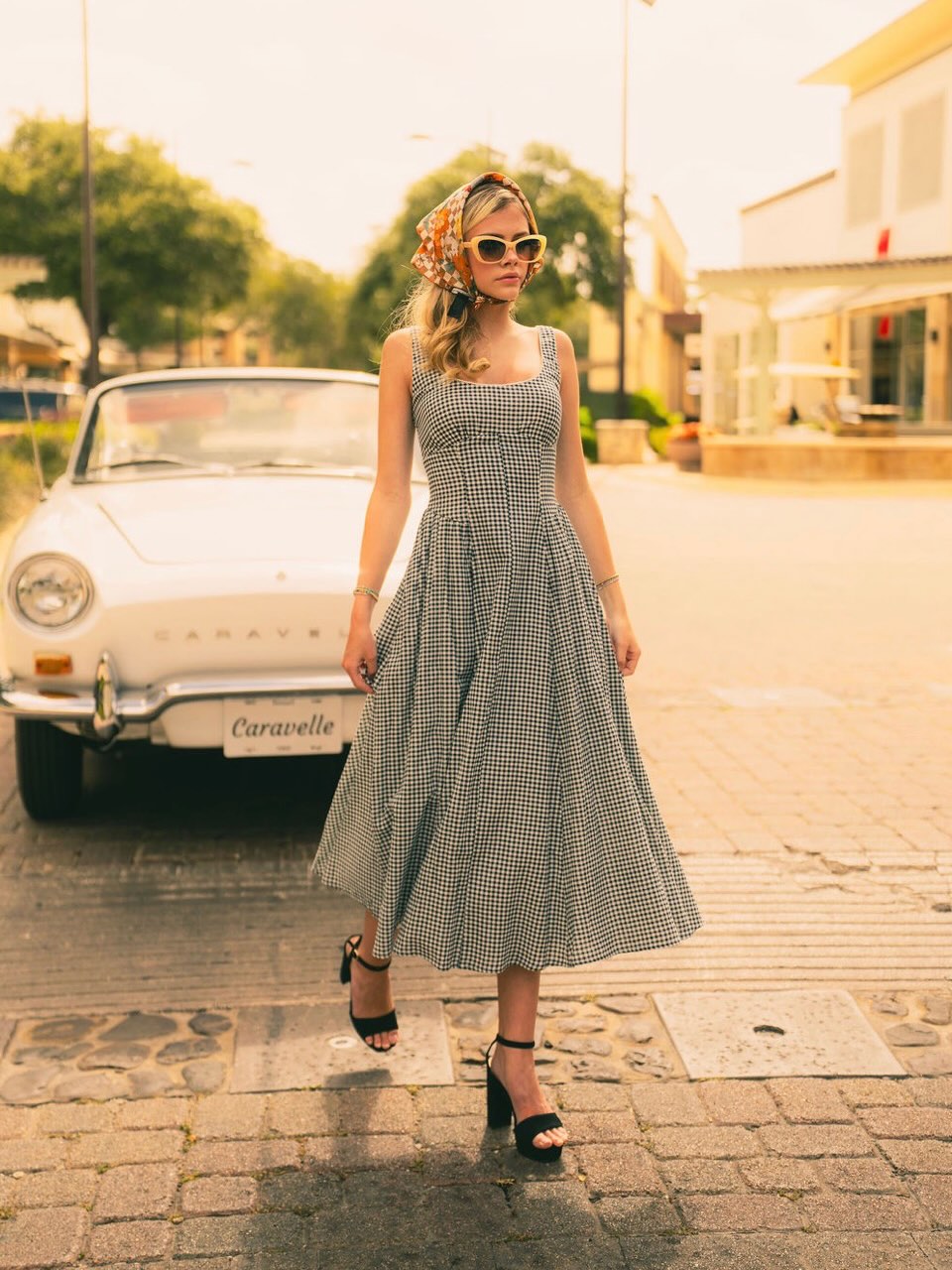Our model styles this new Abercrombie & Fitch Dylan Midi Dress in multiple poses, engineered for ultimate, effortless comfort. Flattering and made of classic poplin, it is literally made for a sweet