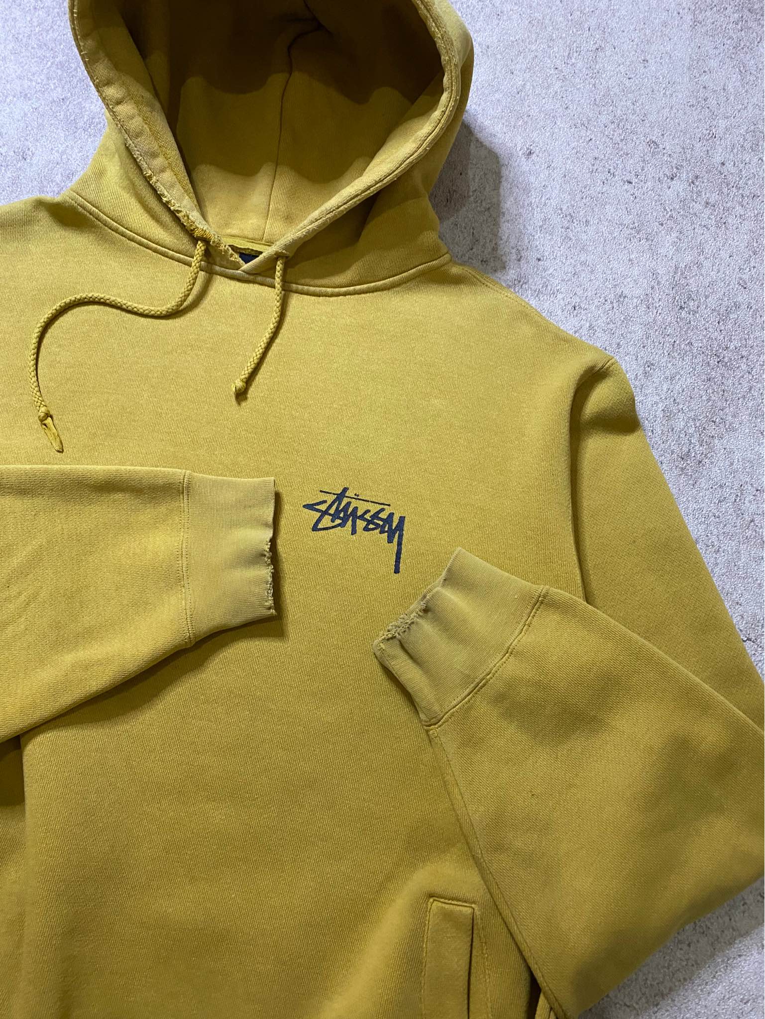 Stussy Vintage 00s 8-Ball Gold Coin Hoodie - Mustard ORIGINAL 