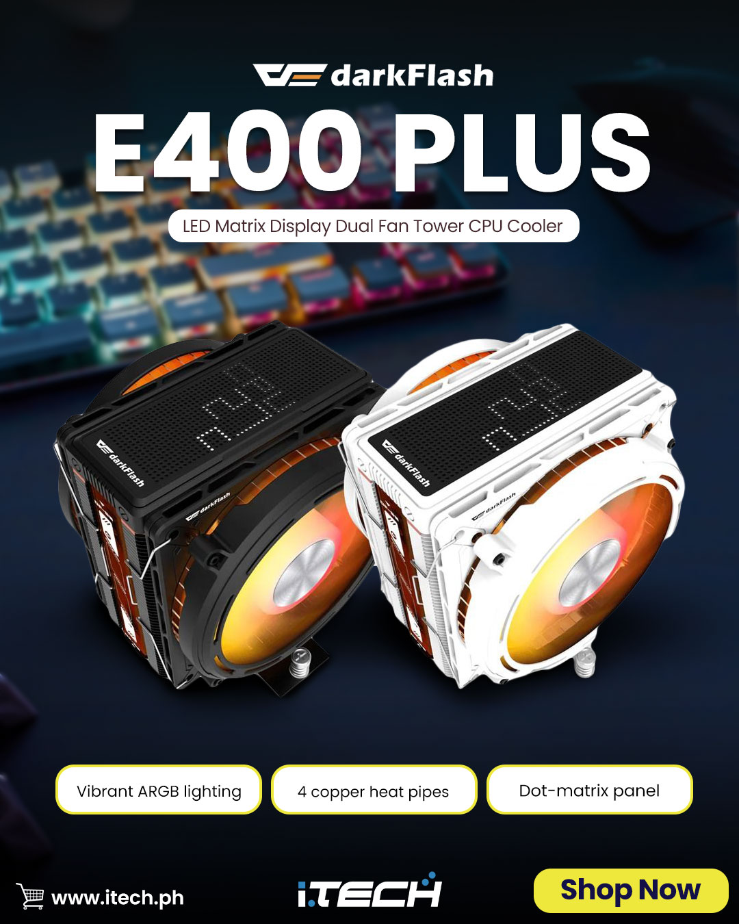 i.TECH - [𝗟𝗜𝗠𝗜𝗧𝗘𝗗 𝗦𝗧𝗢𝗖𝗞𝗦] Cooler performance meets striking digital ...