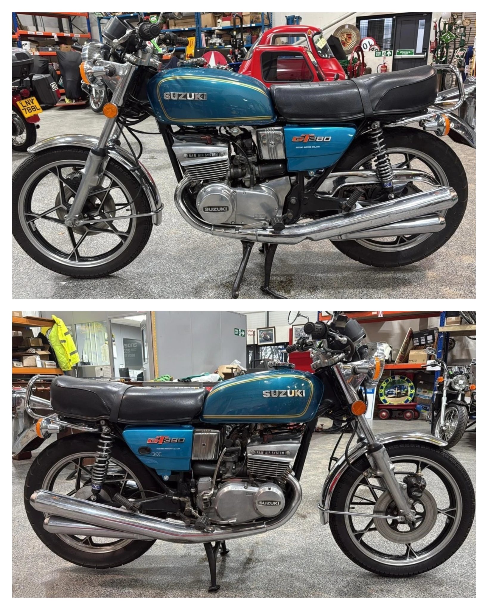 Ad: 1976 Suzuki GT380 Launched in 1972, the GT380 sat between the