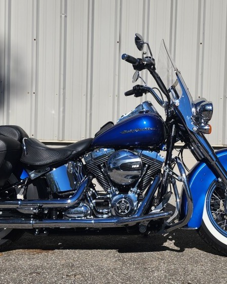 Timeless Nostalgia in Superior Blue 💎 The 2017 Softail® Deluxe is