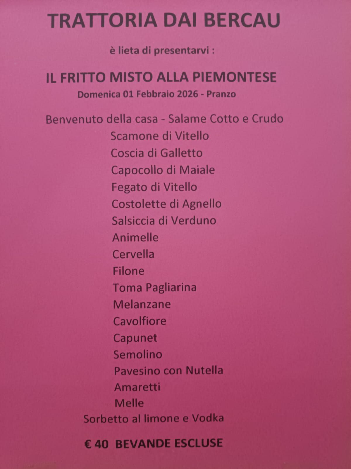 TRATTORIA DAI BERCAU | La Morra