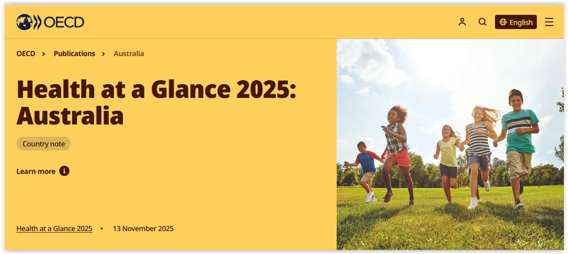 Australian - Health at a Glance 2025 The OECD has released the latest ...