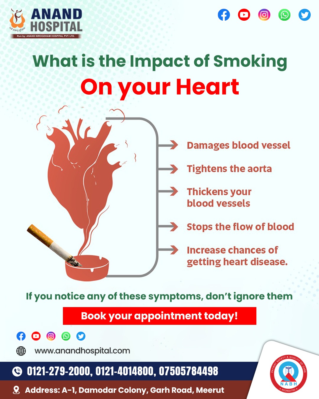 Anand - 🚭 ️ What Smoking Does to Your Heart Every cigarette harms more ...