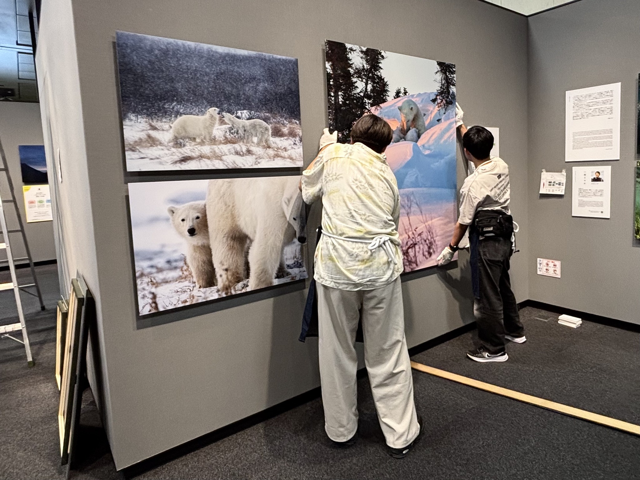 設営終了。いよいよ明日スタートです！ 9人の写真家による「希望（HOPE