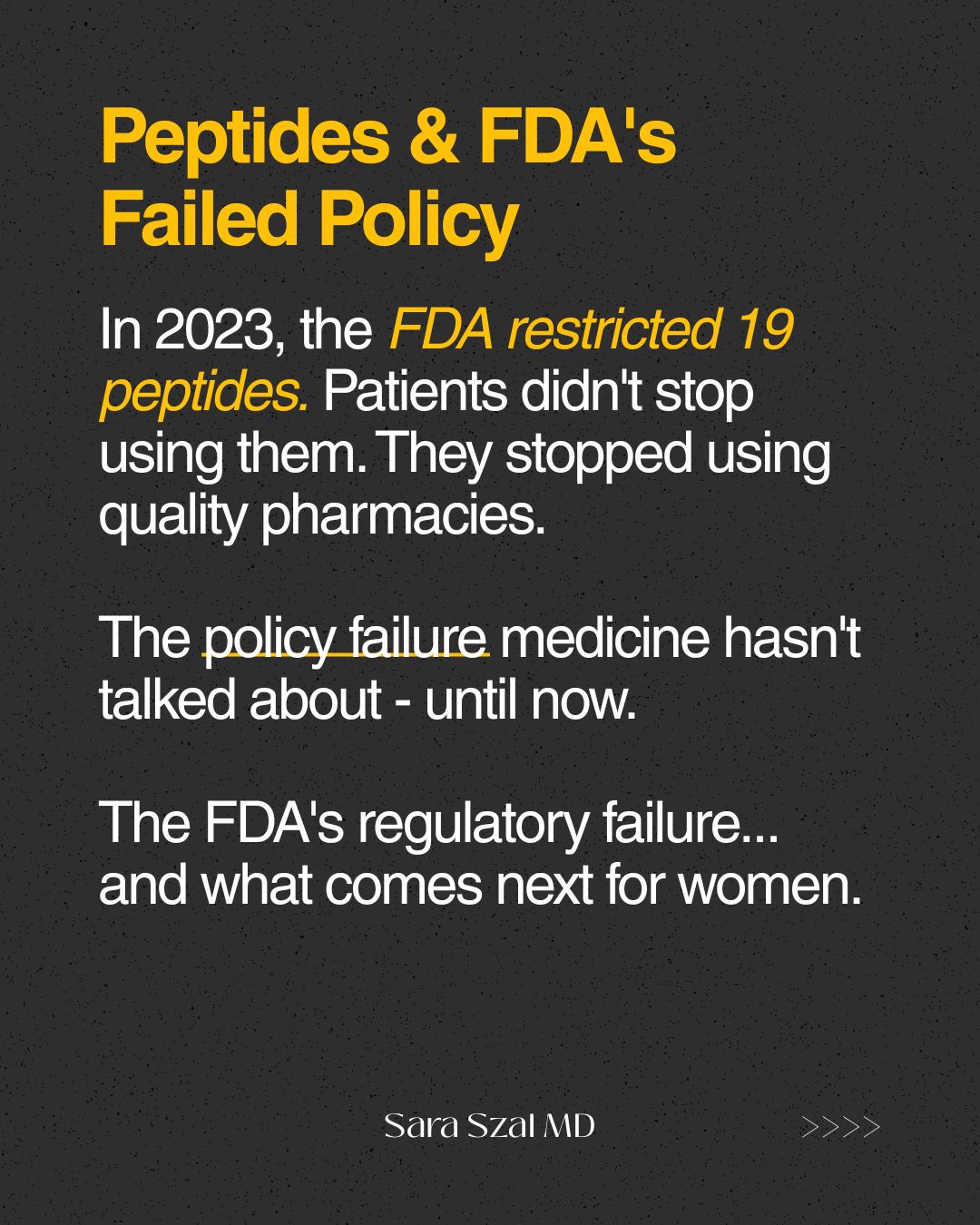 The FDA is reviewing which compounded peptides will be permitted for production by specialized pharmacies, threatening consumer access. MORE BELOW ⬇️