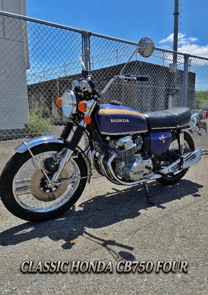 Classic Honda CB 750 Four 🖤💙❤️ The Honda CB750 Four is widely