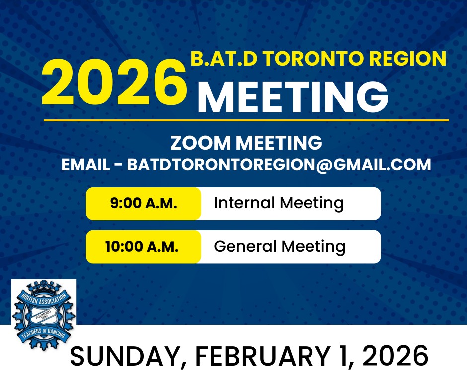 British Association of Teacher's of Dancing Toronto Region