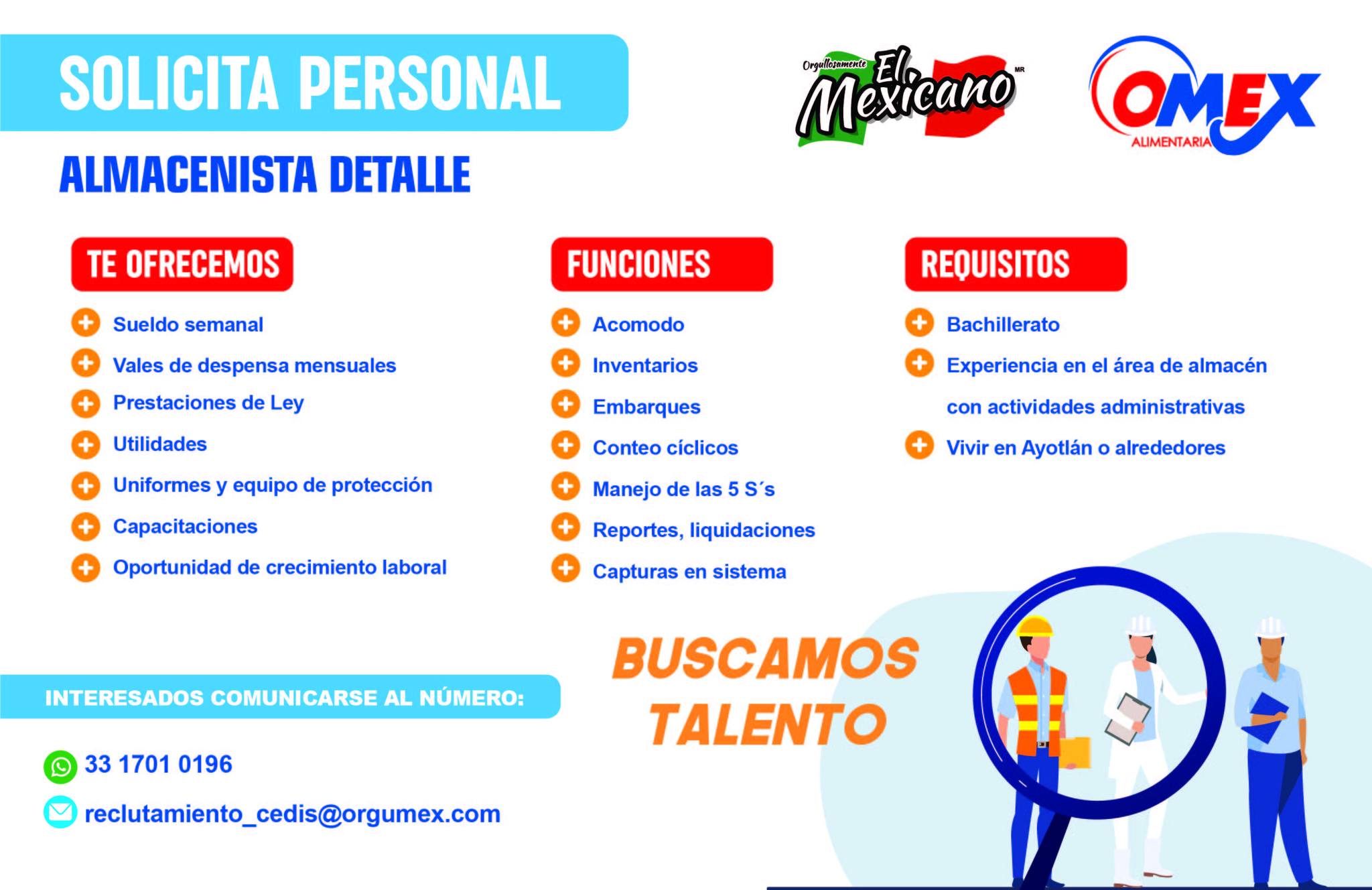 Únete al gran equipo de trabajo de... - OMEX Reclutamiento | Facebook