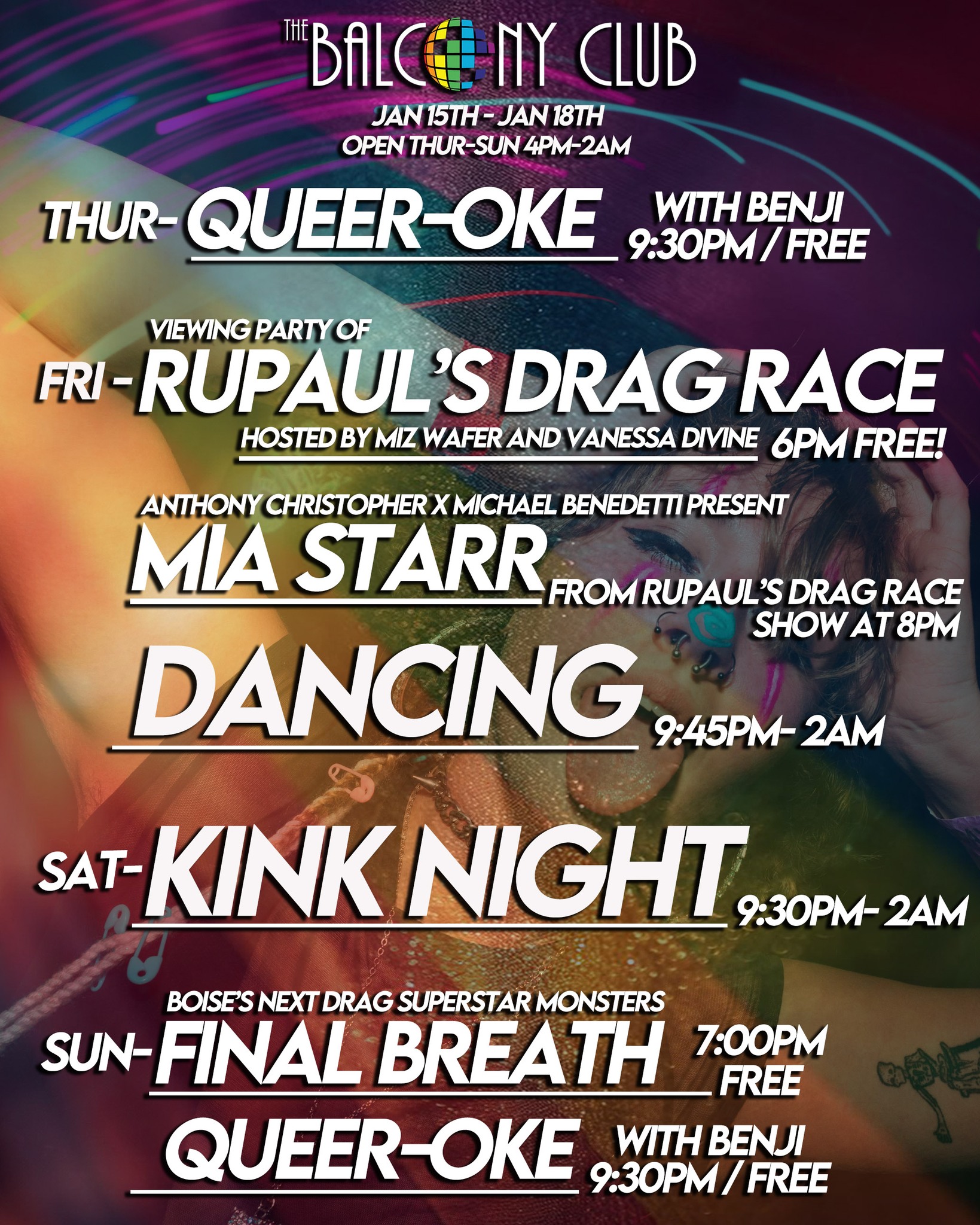 The Balcony - This week we have some HOT events you dont want to miss ...